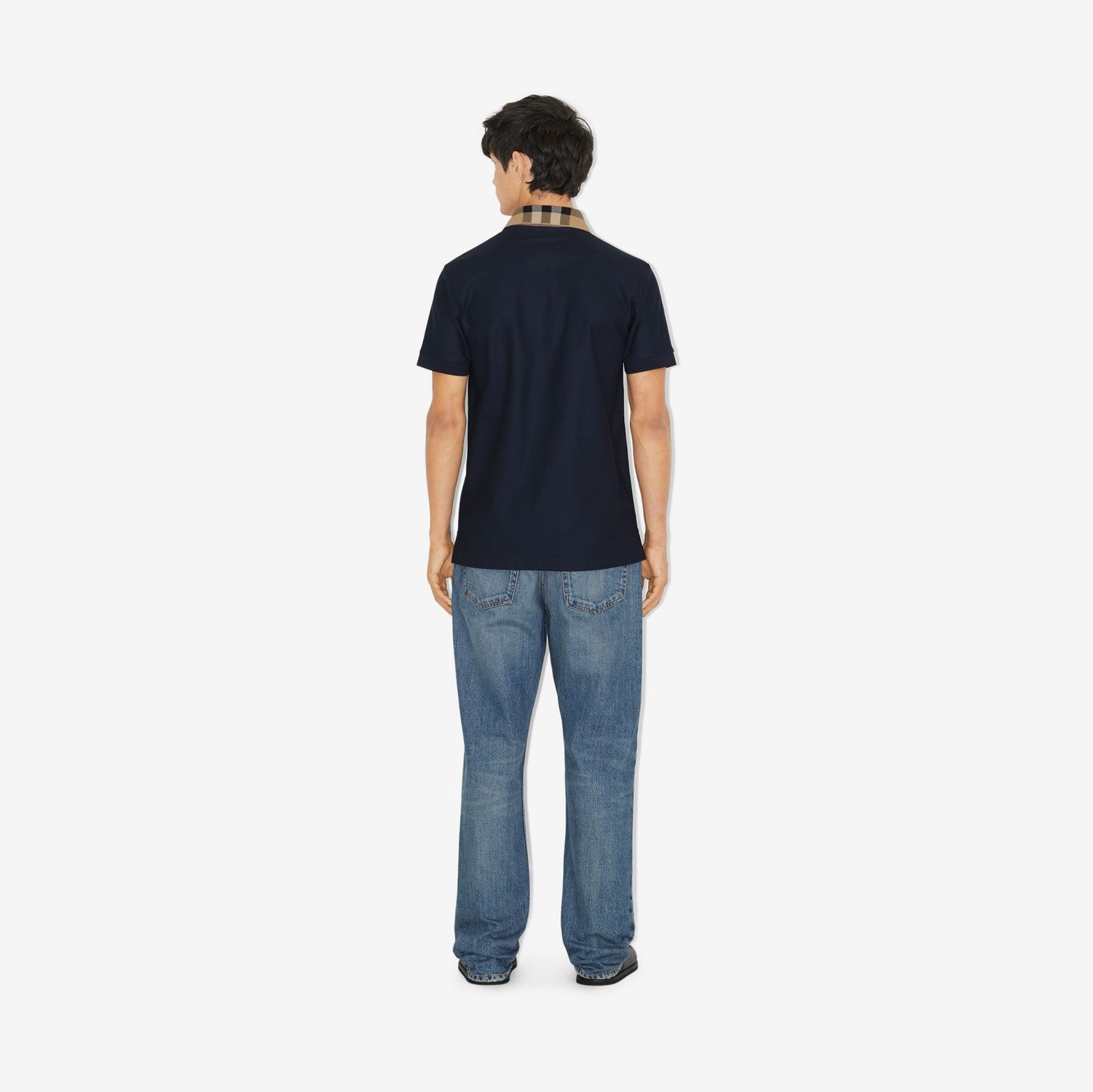 Cotton Polo Shirt - Smoked navy