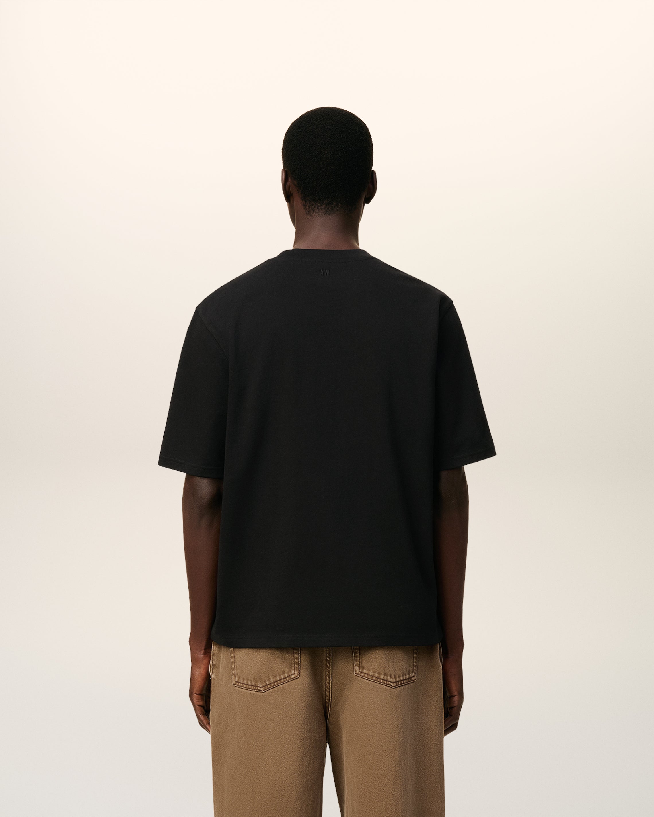 Black Cotton Ami De Coeur T-shirt BLACK