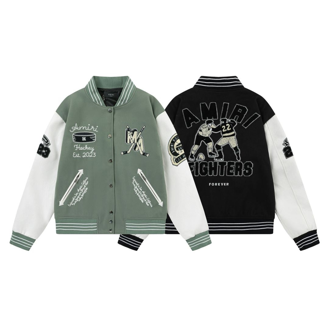 Amiri Baseball Jacket Ice Hockey