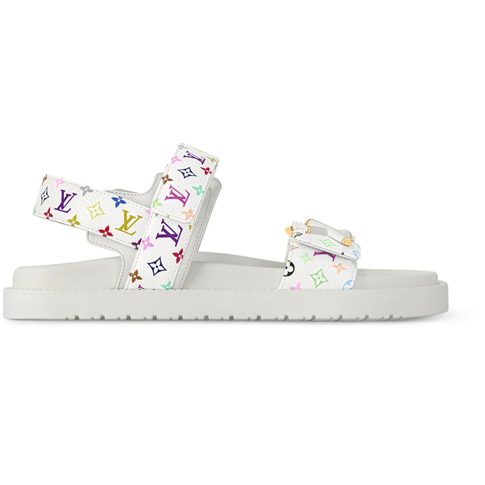 Louis Vuitton LV Sunset Flat Comfort Sandal Takashi Murakami White (Women's)
