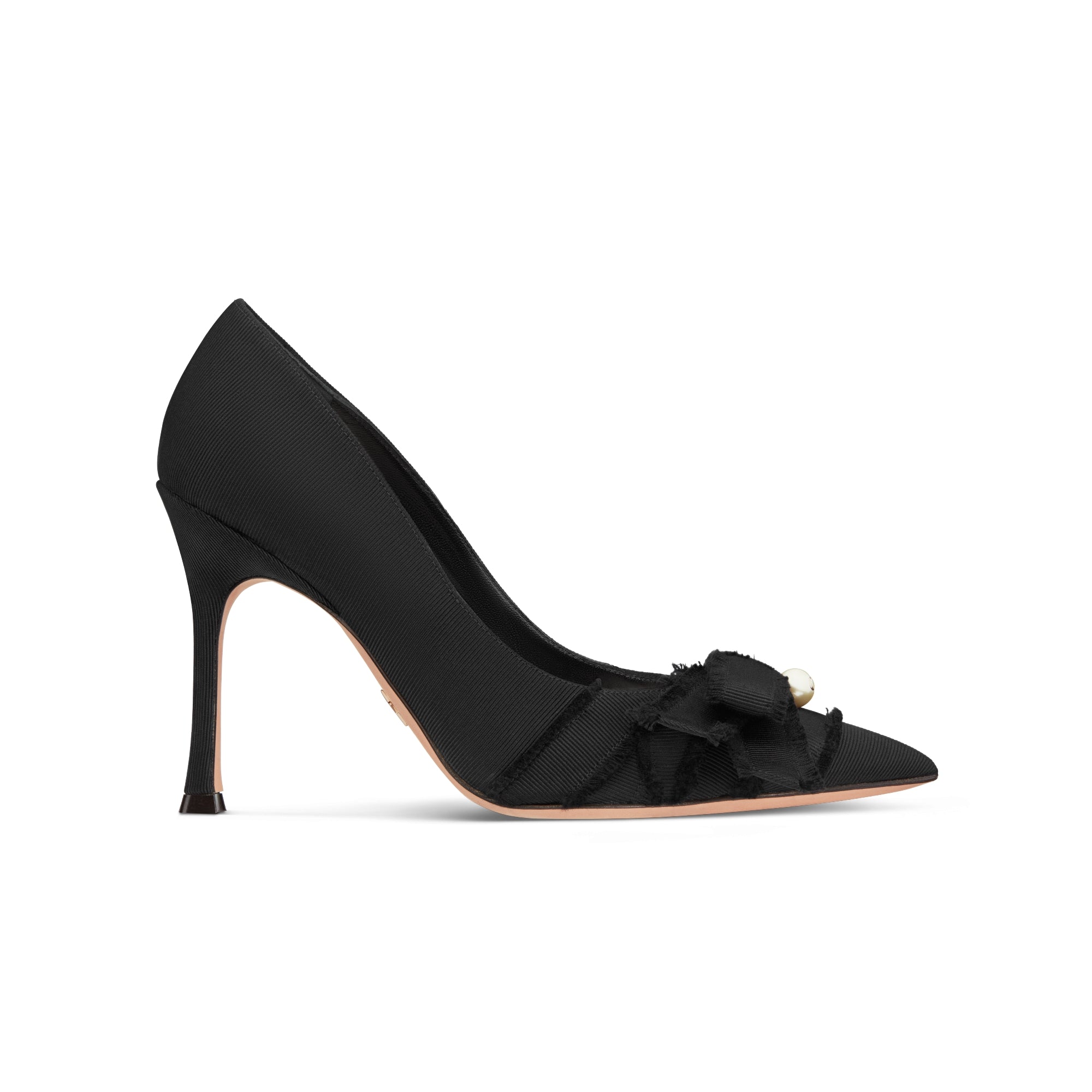 Adiorable Pump - Black Fringed Grosgrain