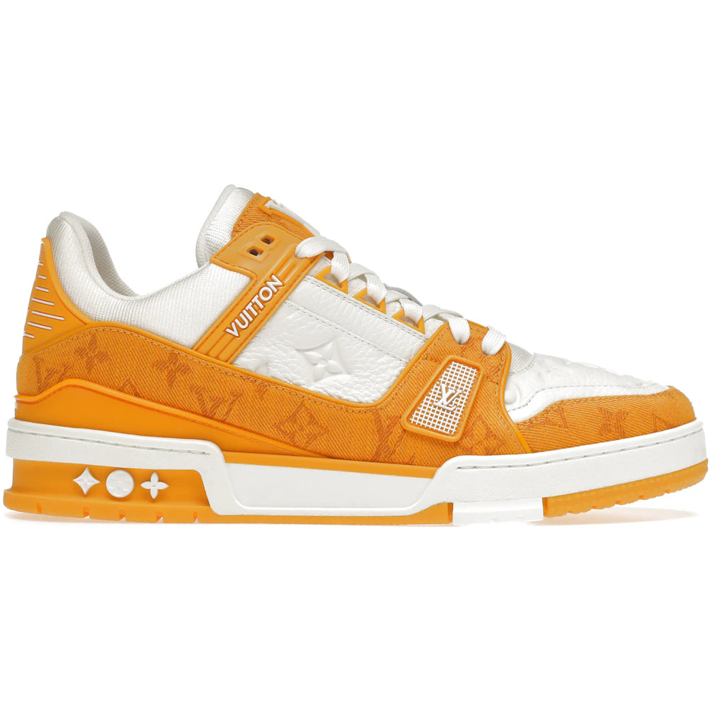 Louis Vuitton Trainer Yellow Monogram Denim White