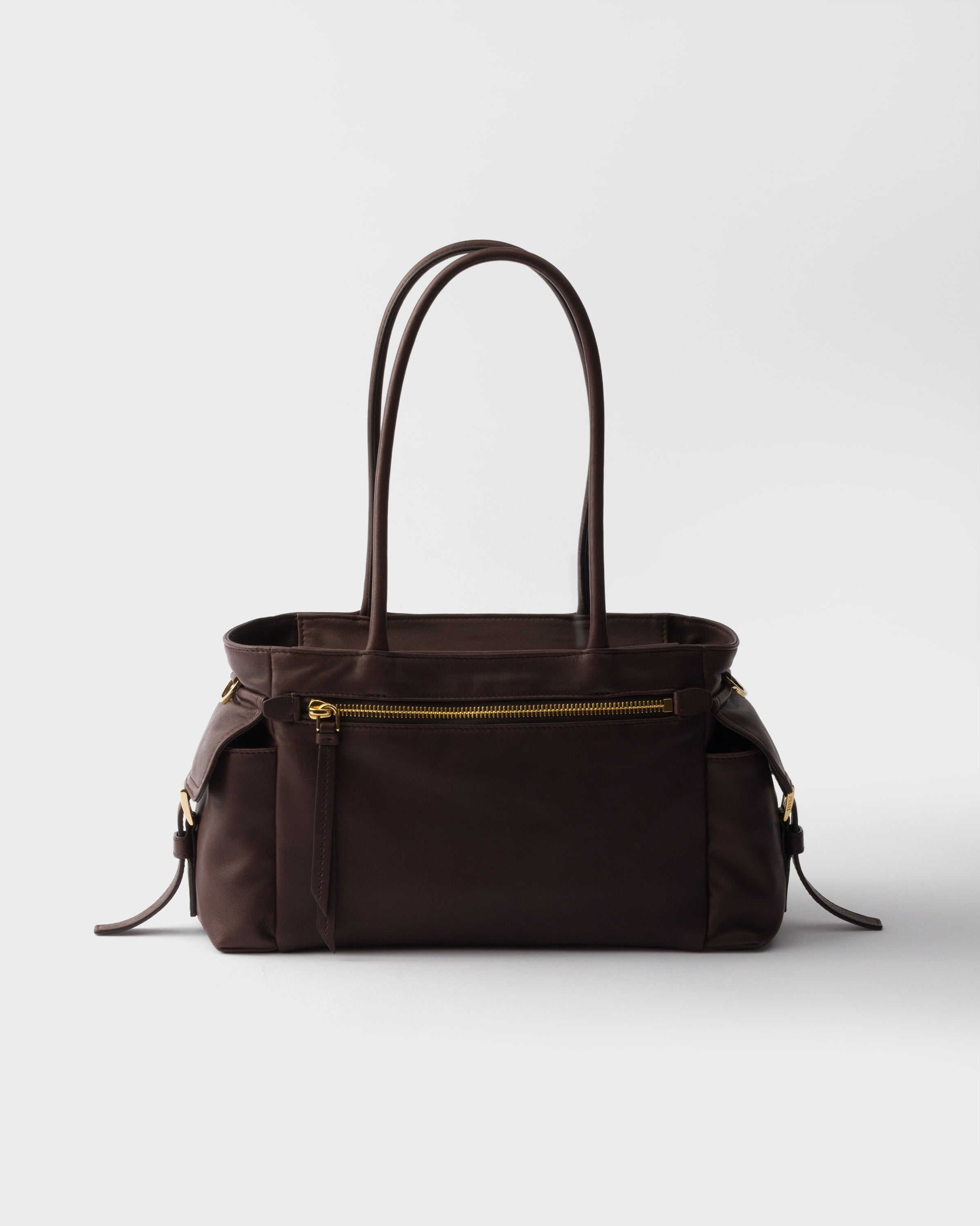 Medium Prada Explore nappa leather tote bag Sienna