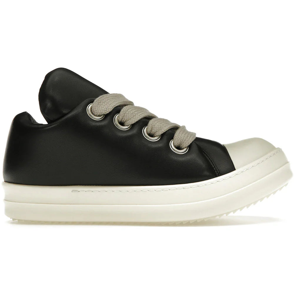 Rick Owens Jumbo Lace Padded Sneaks Low Black Milk