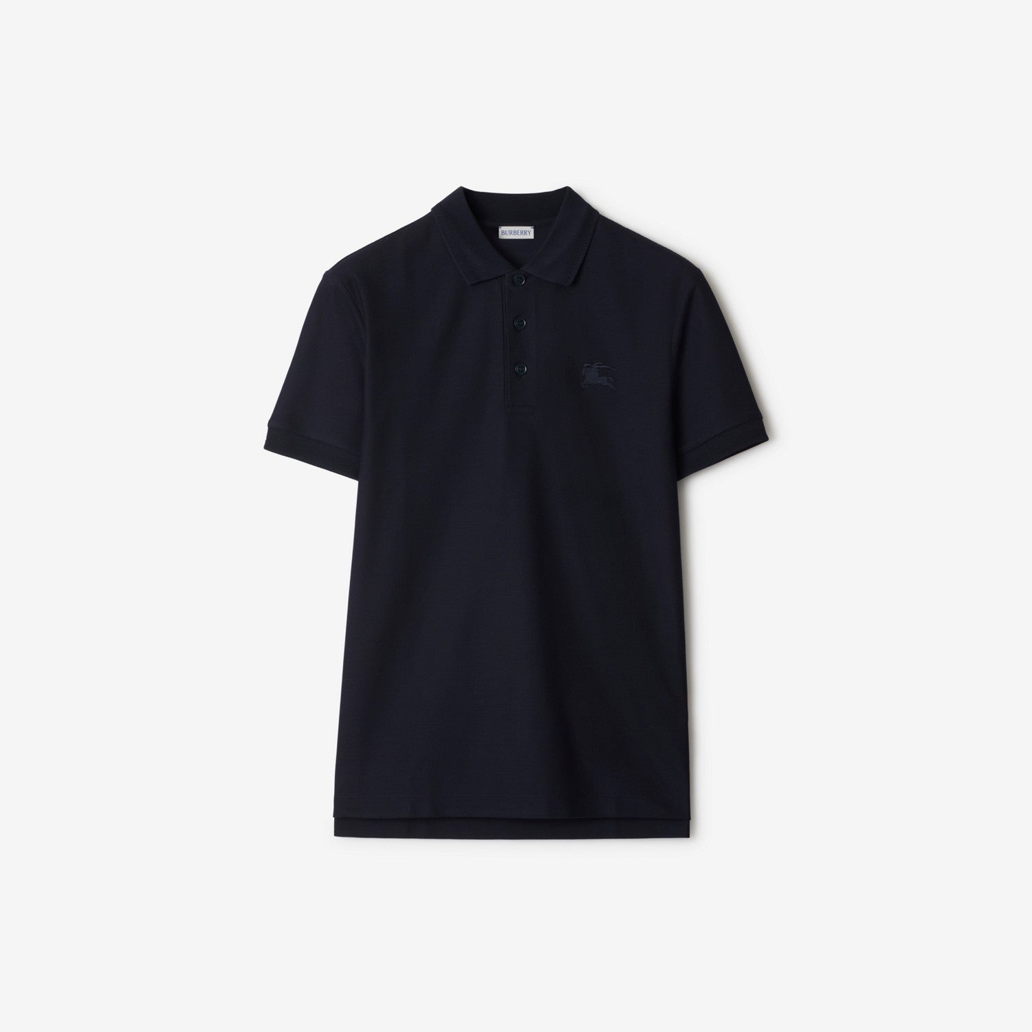 Cotton Polo Shirt - Coal blue