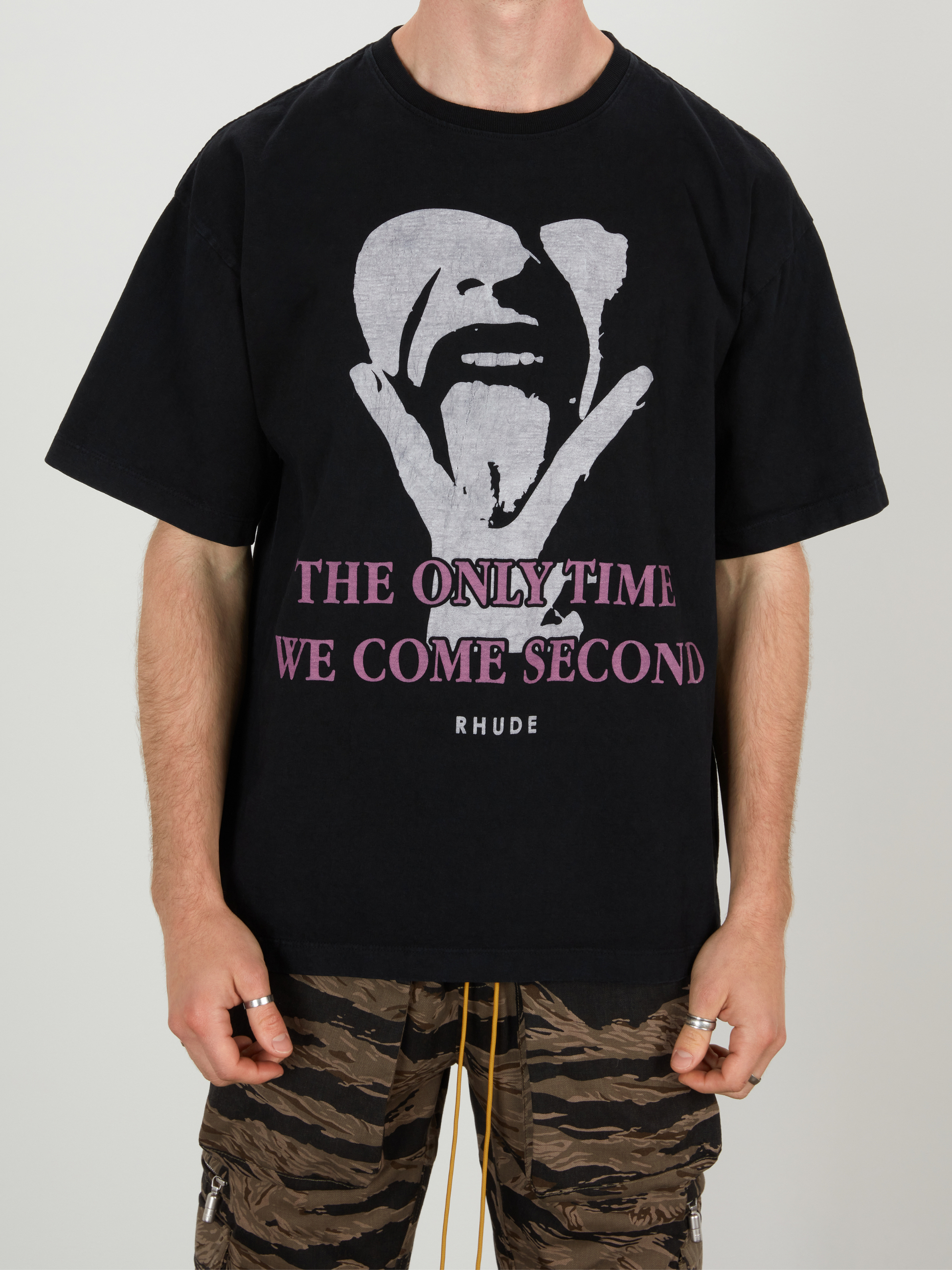 COME SECOND TEE - VTG BLACK