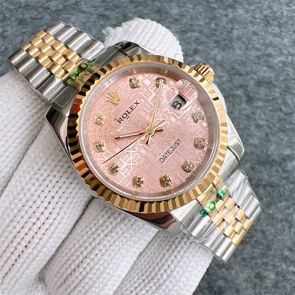 Rolex Datejust 36mm Pink Dial Gold