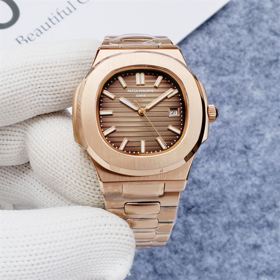 Patek Philippe Nautilus 40mm Brown Dial Rose Gold