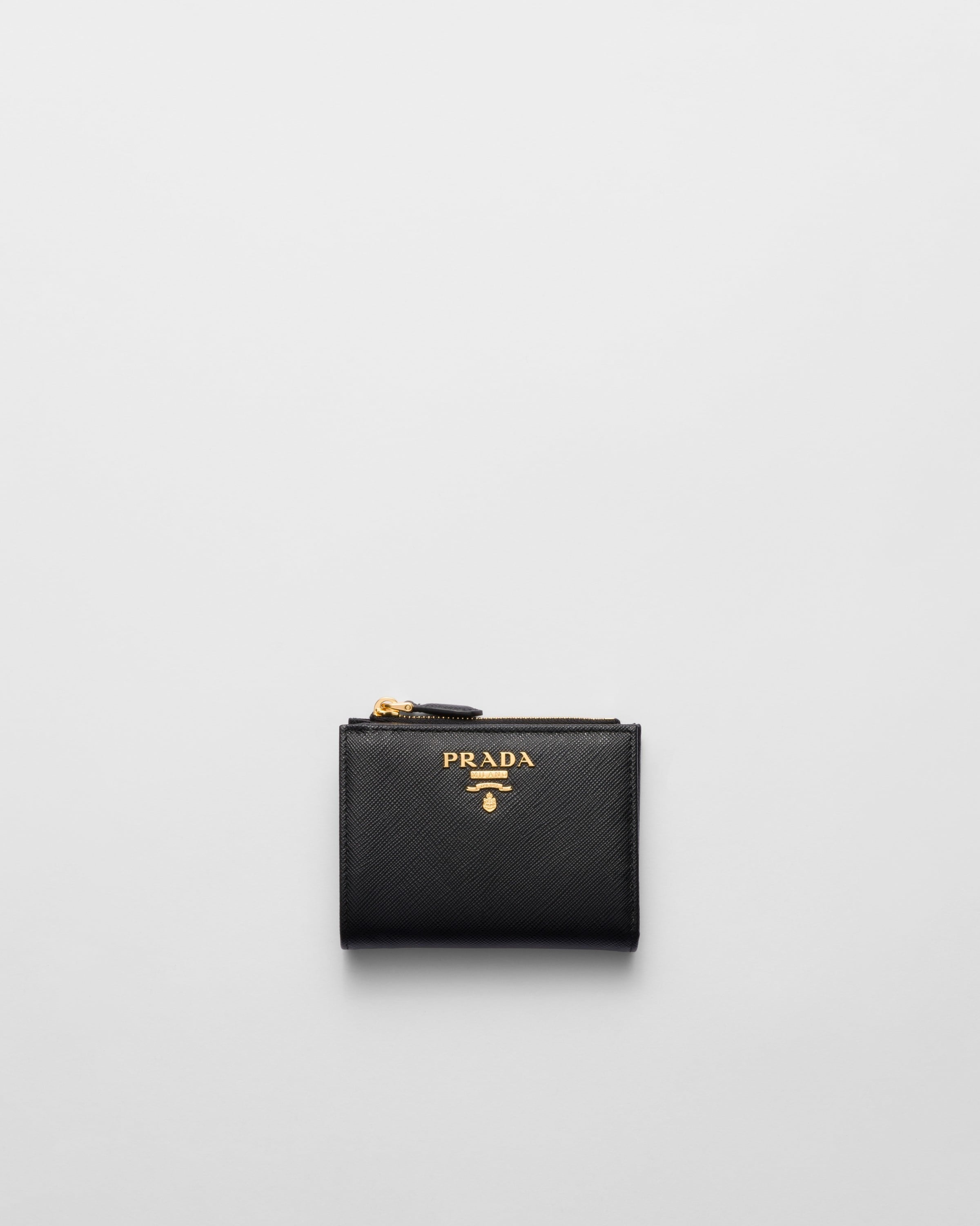 Small Saffiano Leather Wallet Black