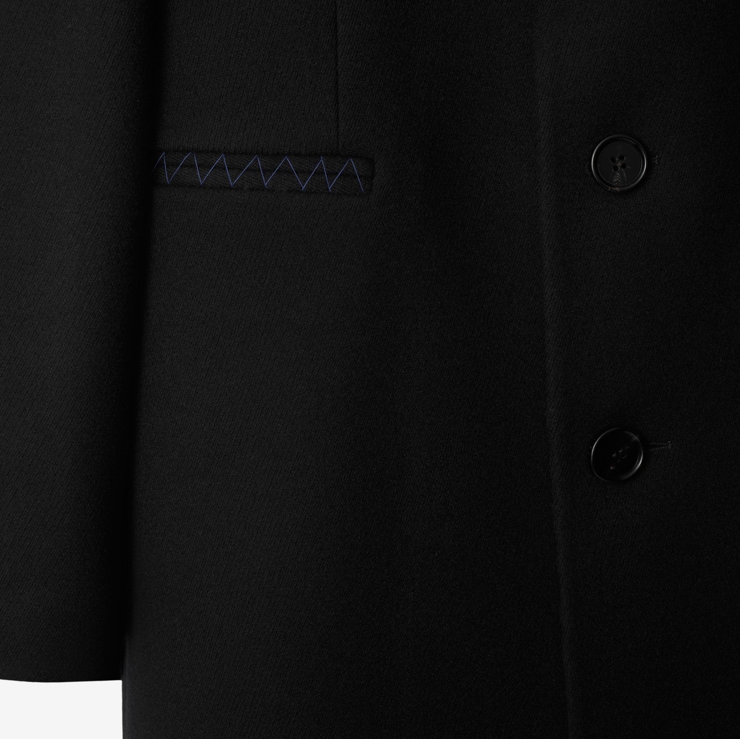 Wool Tailored Coat - Black