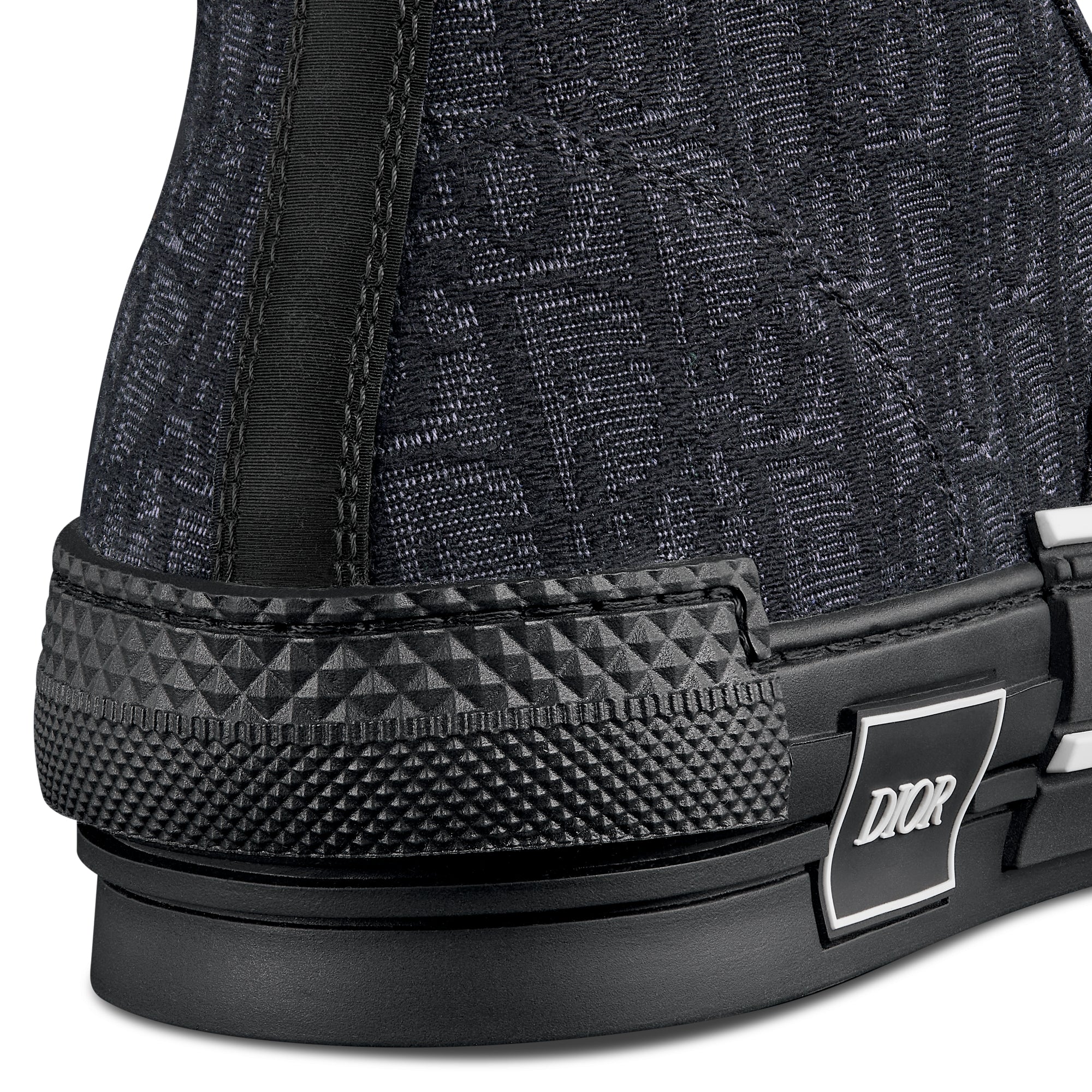 B23 High-Top Sneaker - Black Dior Oblique Jacquard