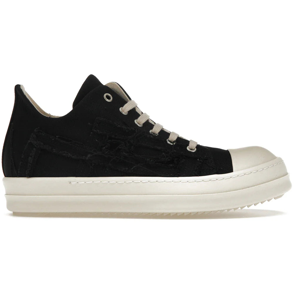 Rick Owens DRKSHDW Slashed Low Sneaks Black Milk