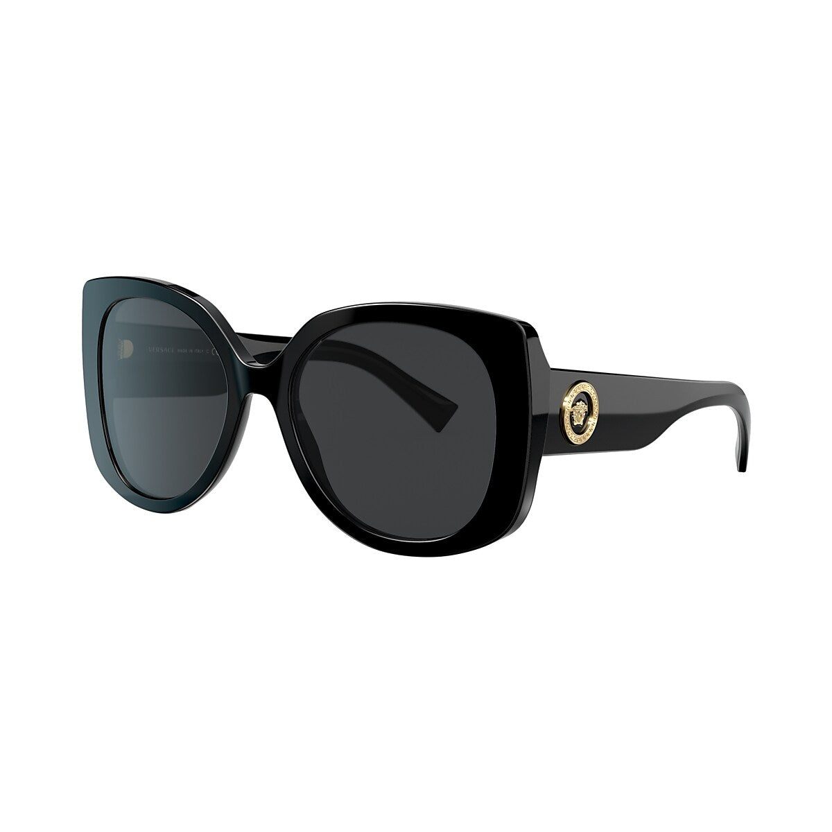 VERSACE VE4387 Black - Women Luxury Sunglasses, Dark Grey Lens