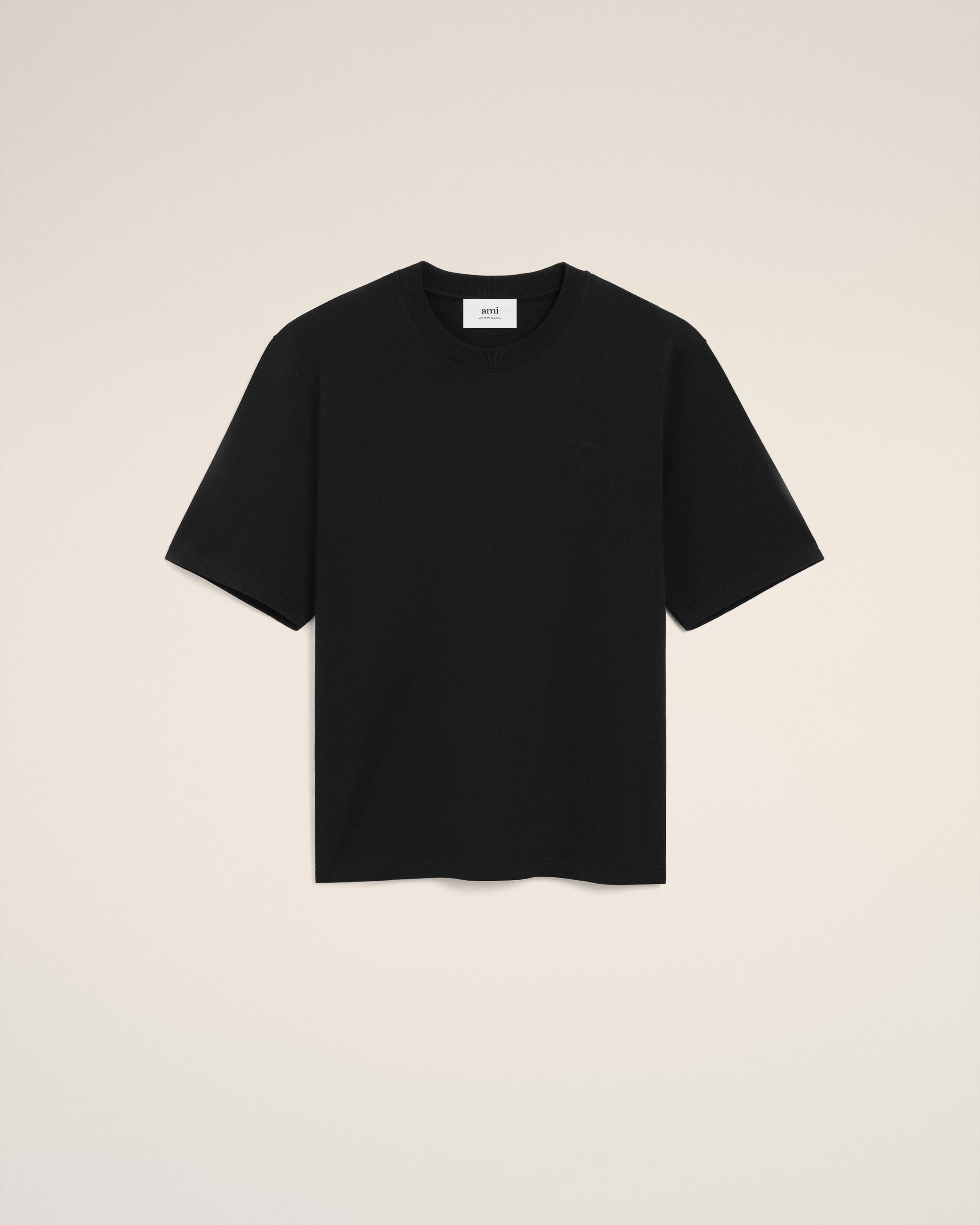 Black Cotton Ami De Coeur T-shirt BLACK