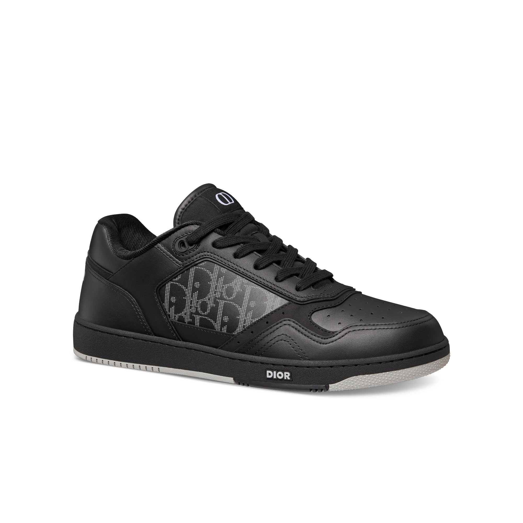 B27 Low-Top Sneaker - Black Smooth Calfskin, Black Suede and Black Dior Oblique Galaxy Leather