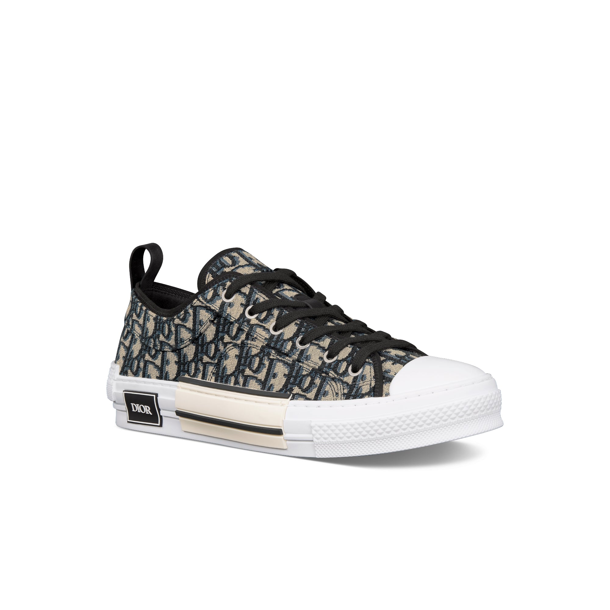 B23 Low-Top Sneaker - Beige and Black Dior Oblique Jacquard