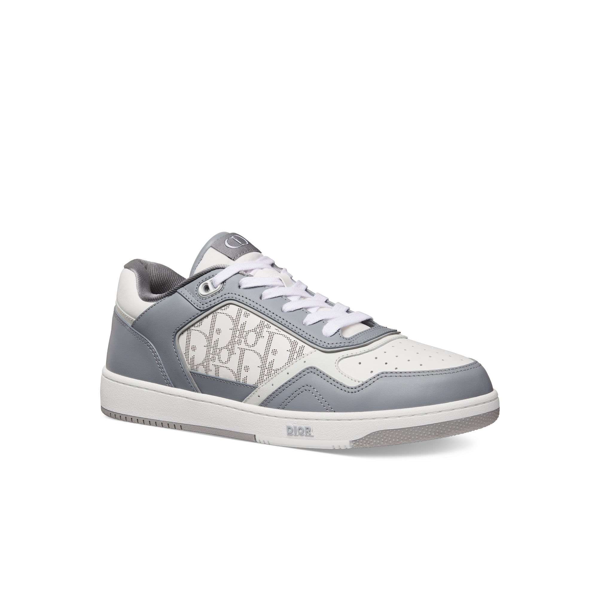 B27 Low-Top Sneaker - Dior Gray Smooth Calfskin and White Dior Oblique Galaxy Leather