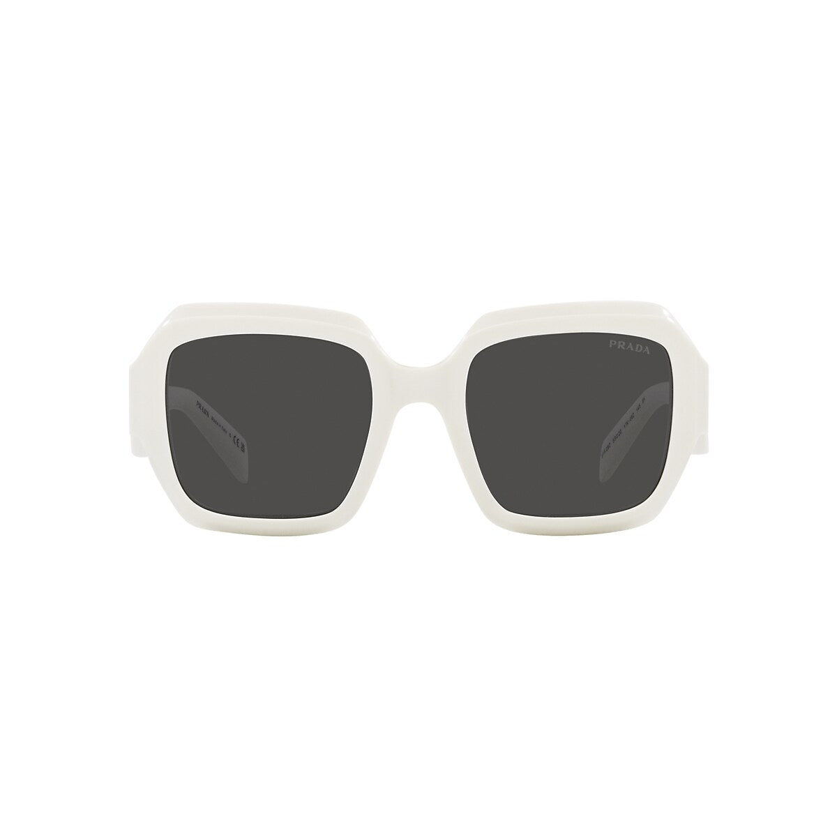 PRADA PR 28ZS White - Women Luxury Sunglasses, Dark Grey Lens
