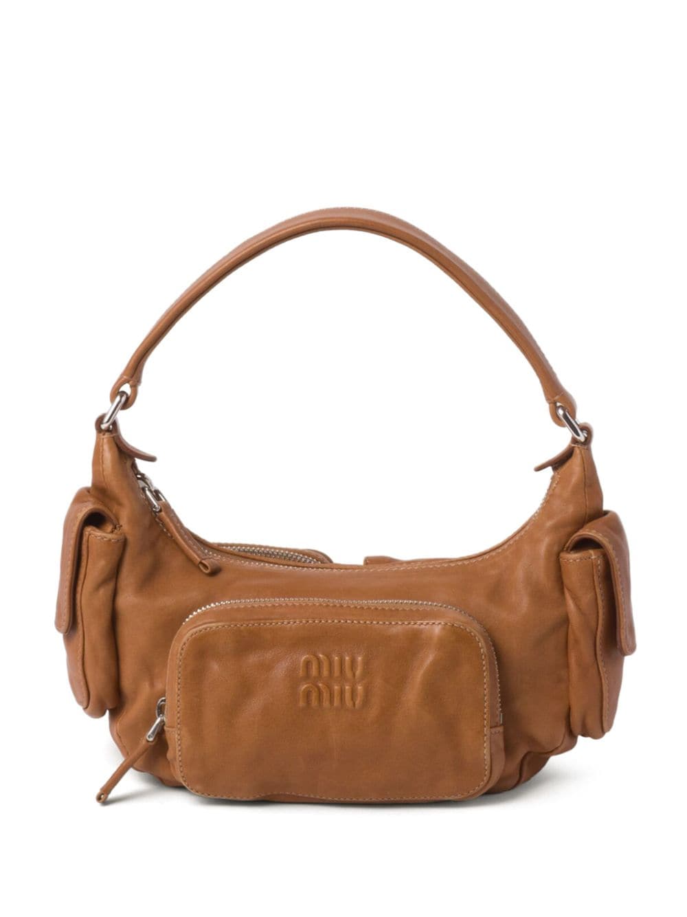 Miu Miu Pocket Leather Shoulder Bag
