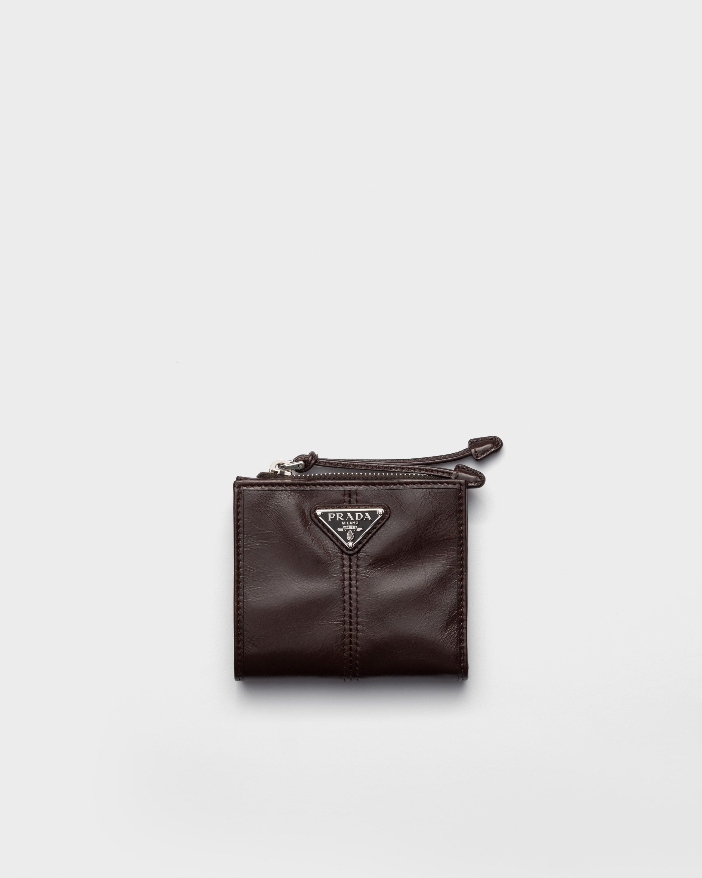 Small leather wallet Dark Brown