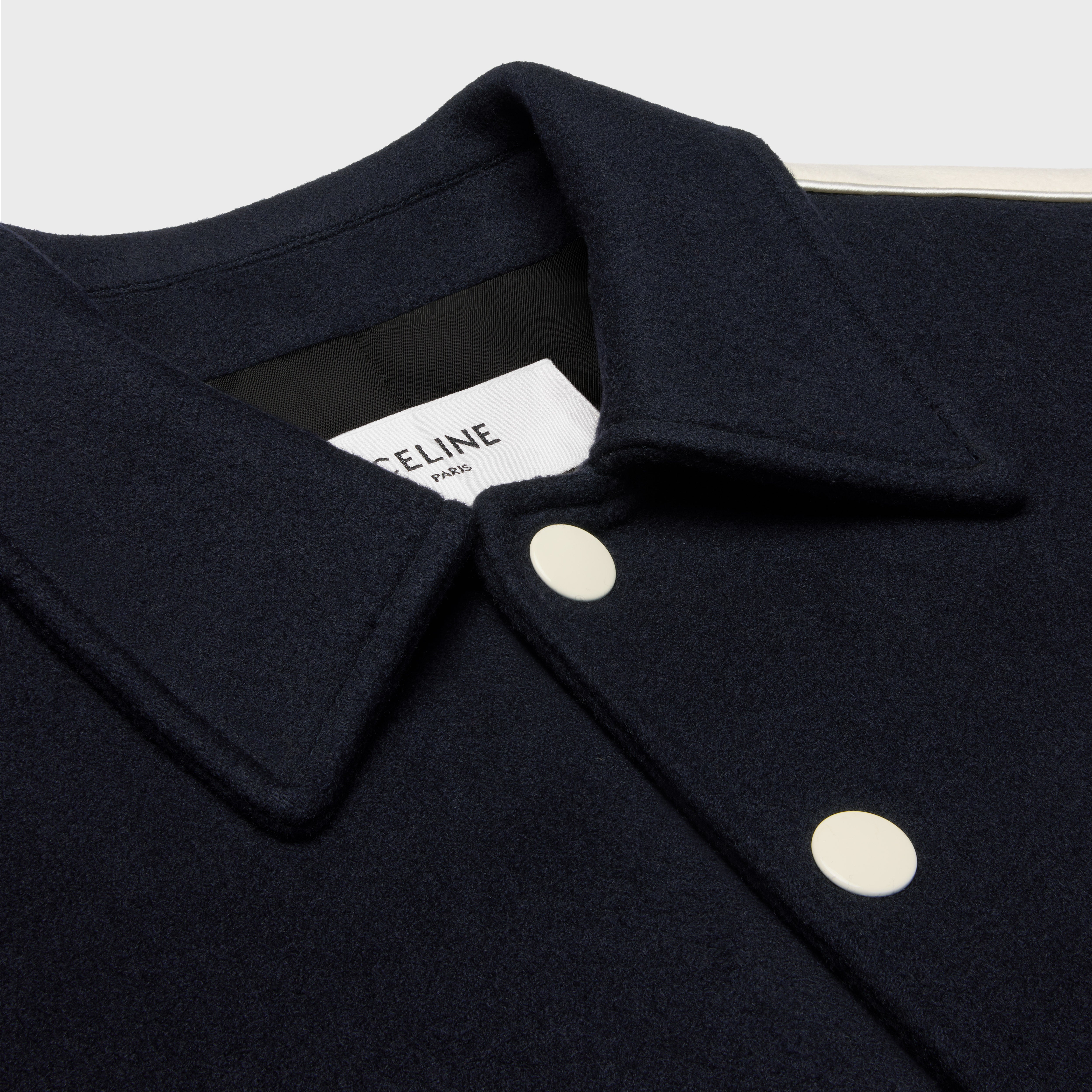 TRIOMPHE TEDDY JACKET IN DOUBLE FACE CASHMERE - NAVY