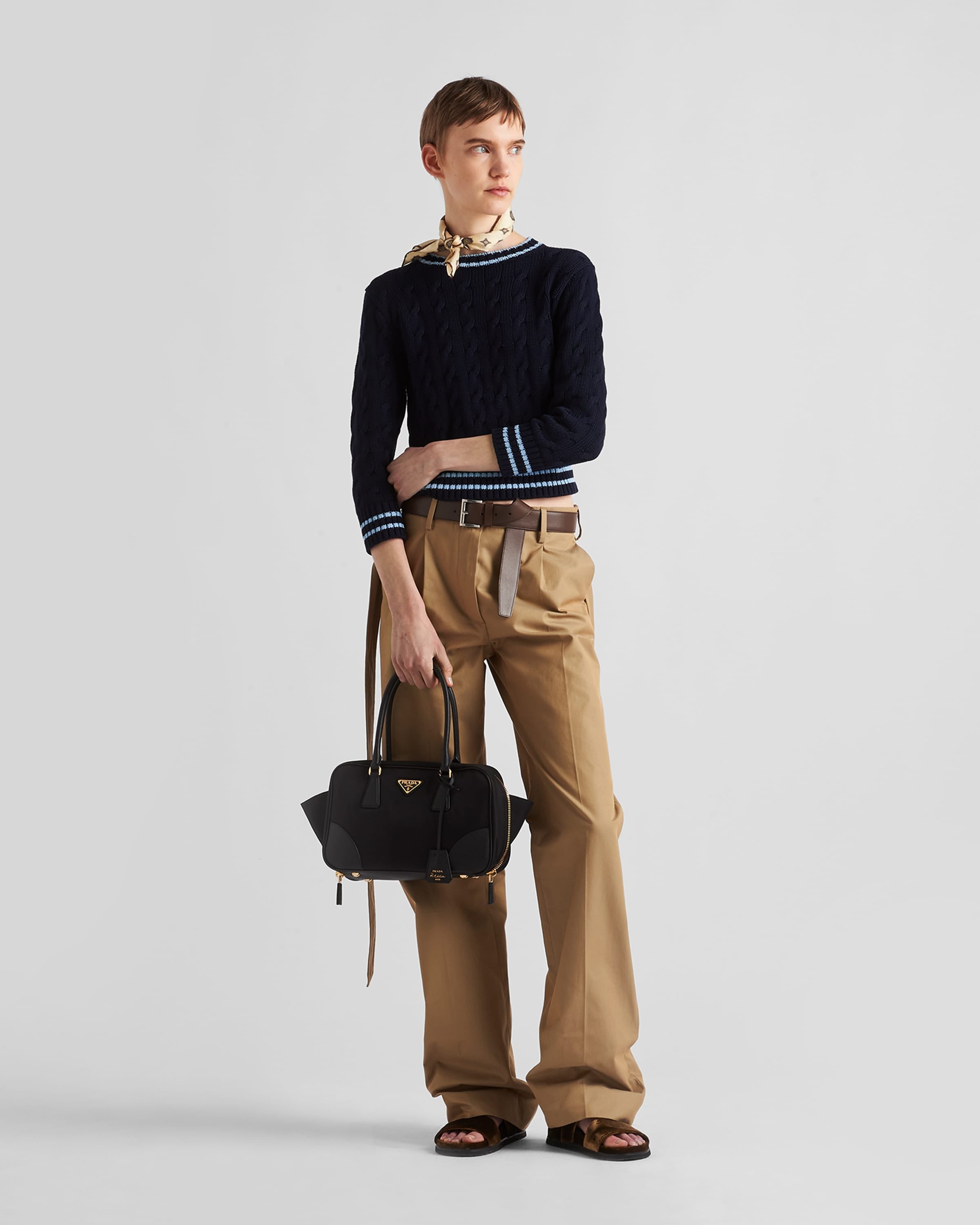 Prada Re-Edition 1978 medium Re-Nylon and Saffiano leather two-handle bag Black