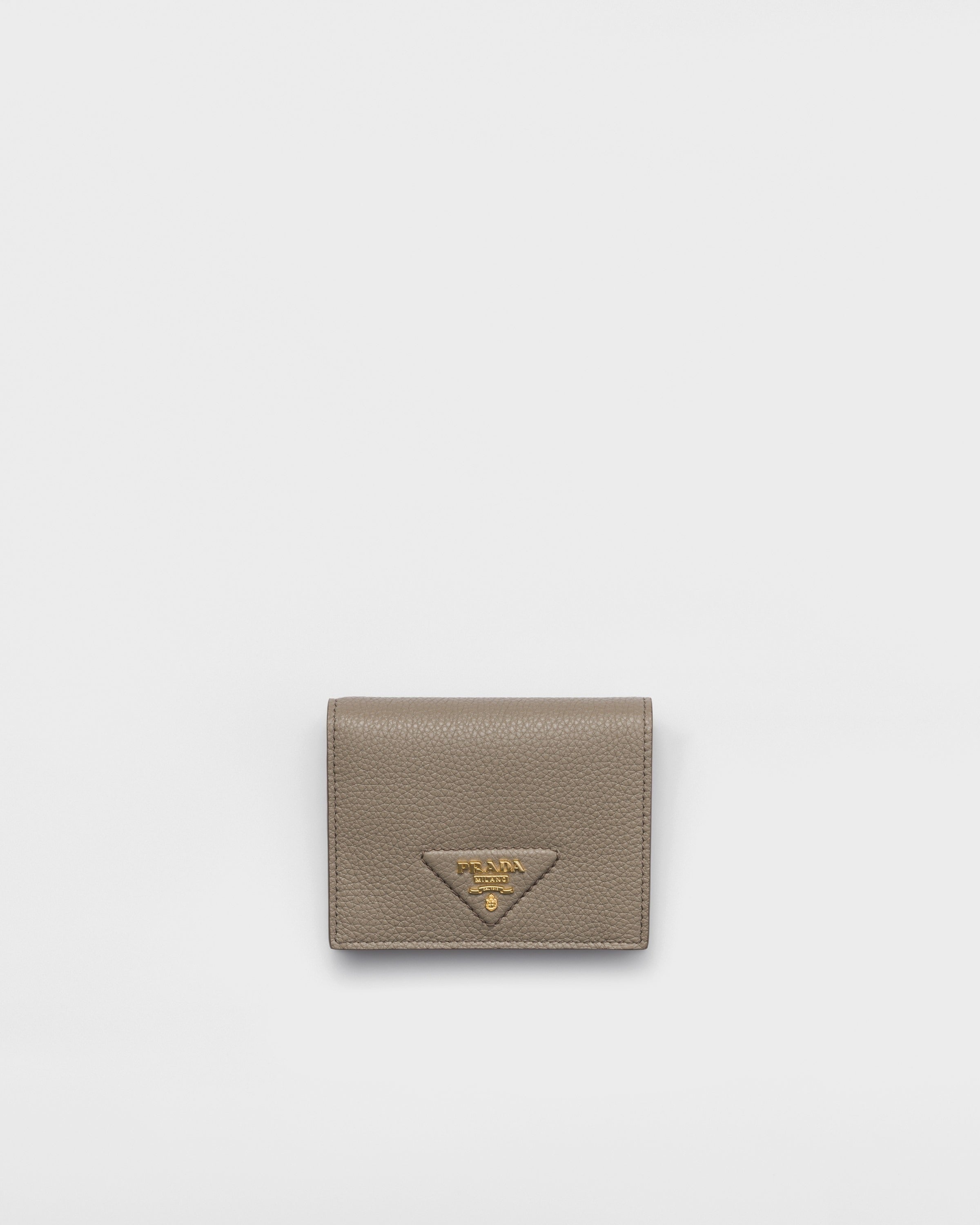 Small leather wallet Clay Grey