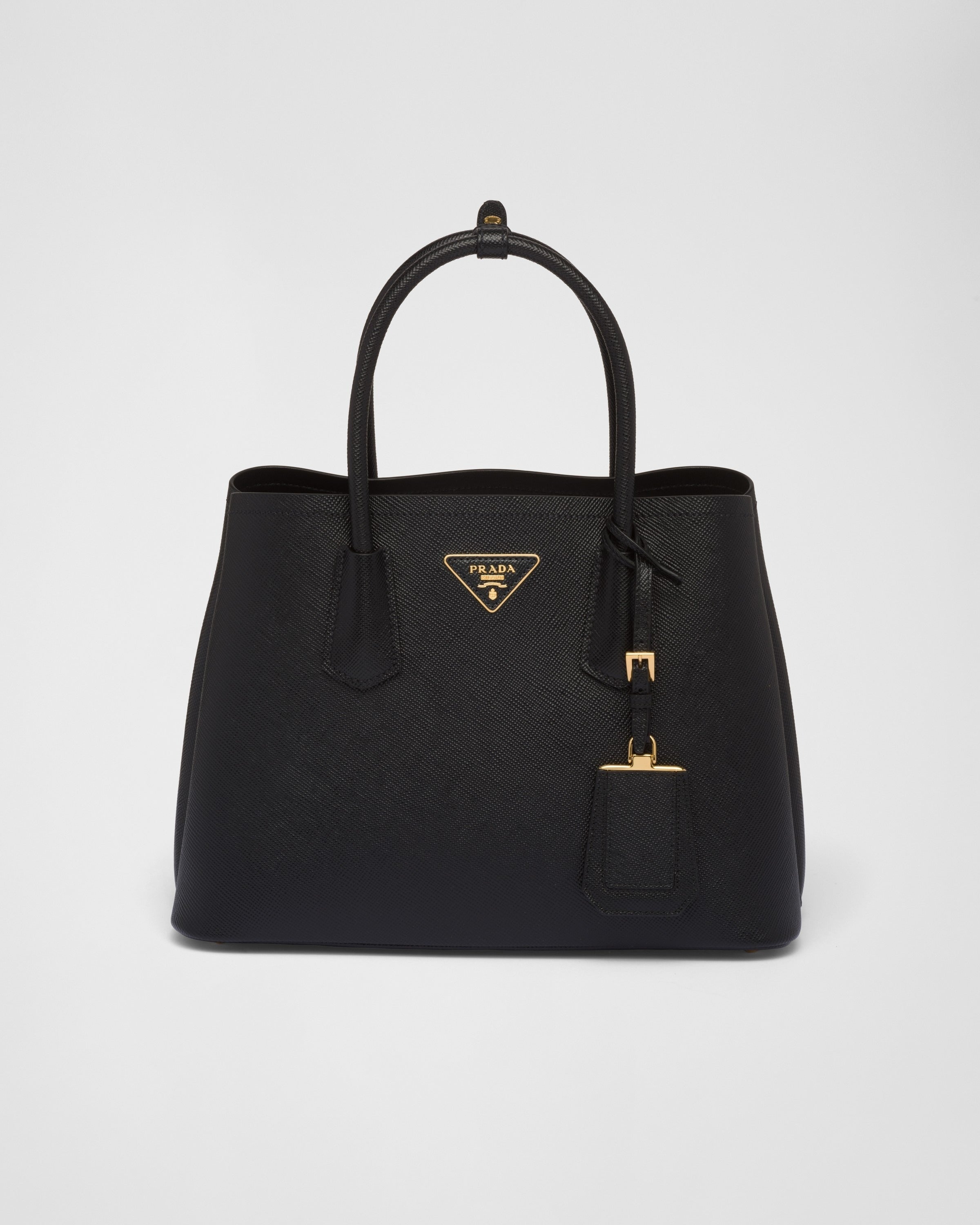 Medium Prada Double Saffiano leather bag Black