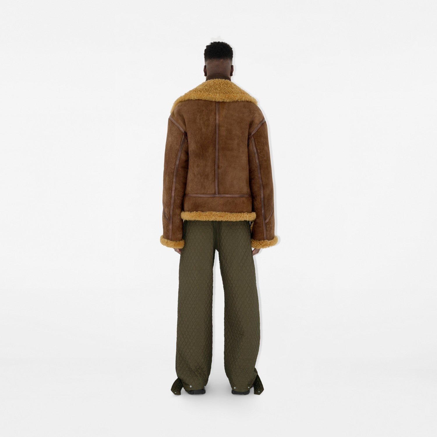 Shearling Aviator Jacket - Moss