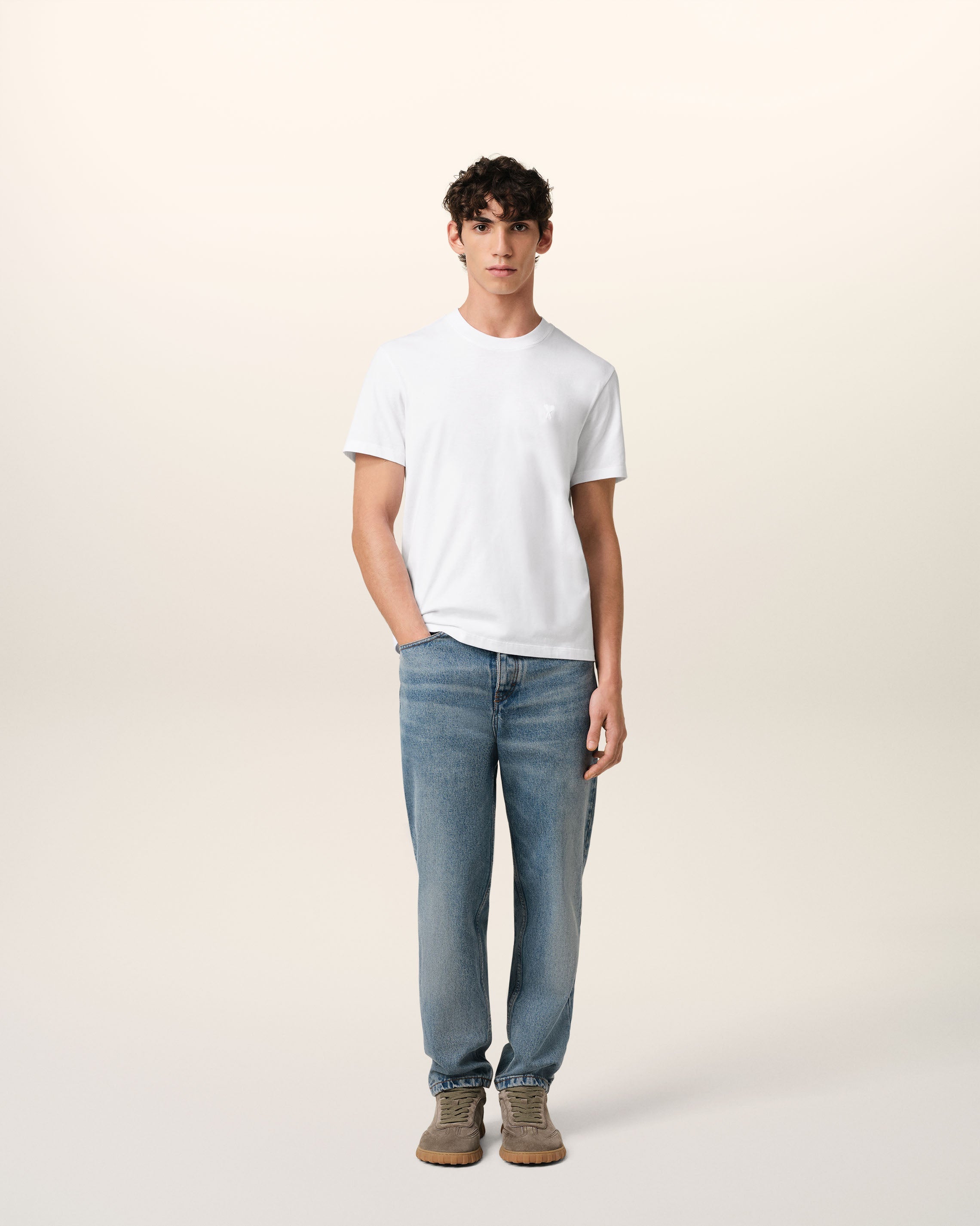 WHITE COTTON AMI DE COEUR T-SHIRT WHITE