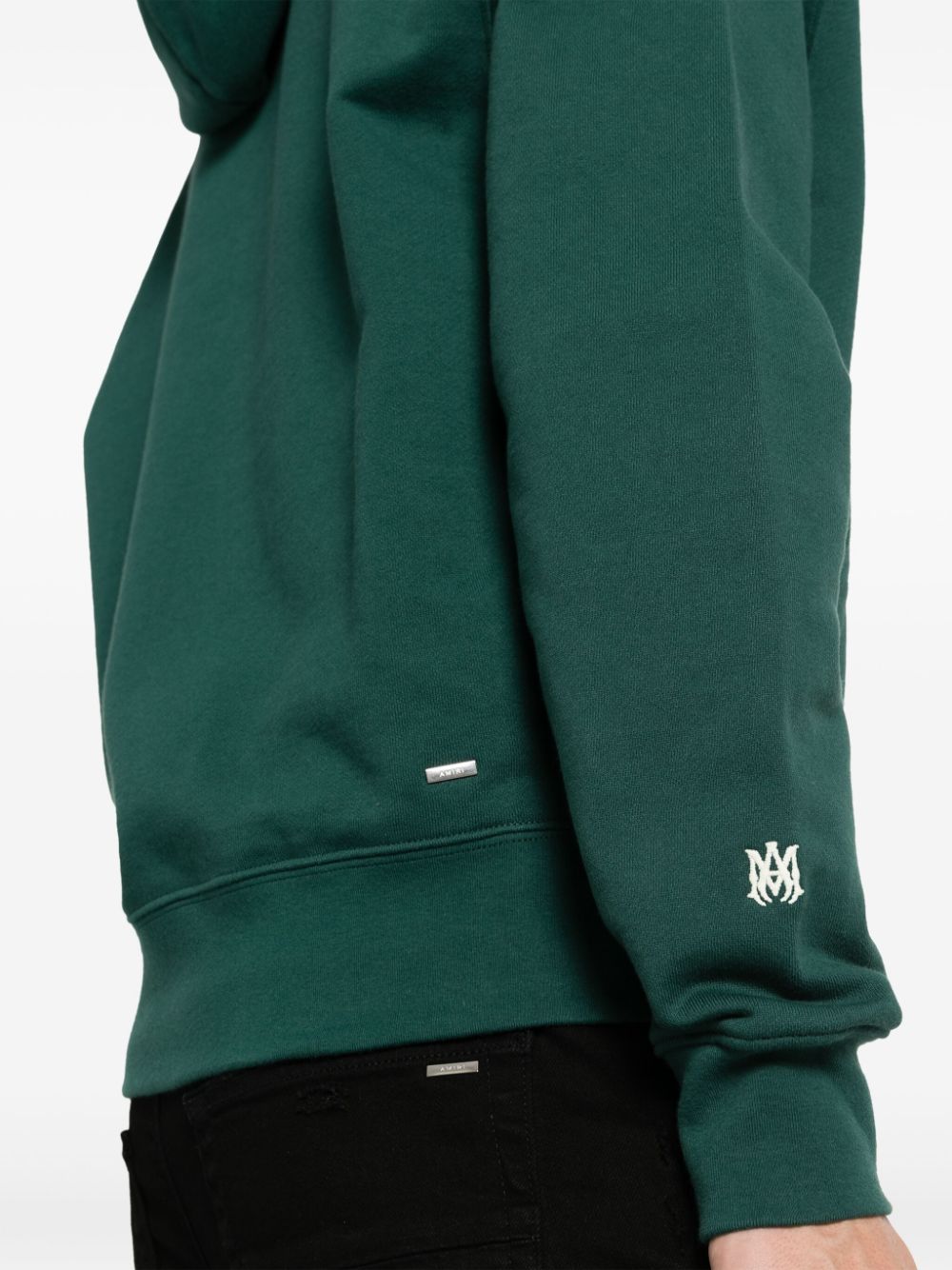 Logo-appliqué cotton hoodie