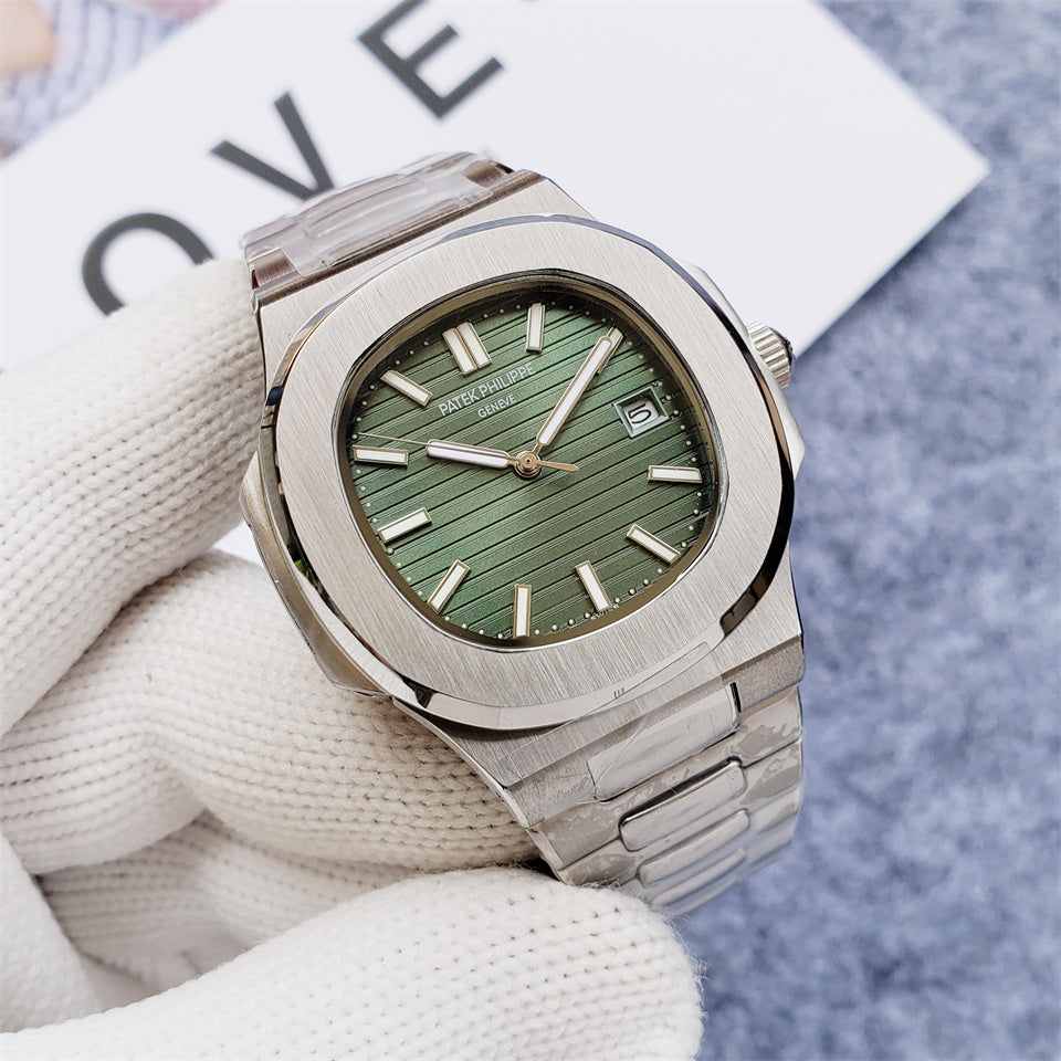 Patek Philippe Nautilus 40mm Green Dial Silver