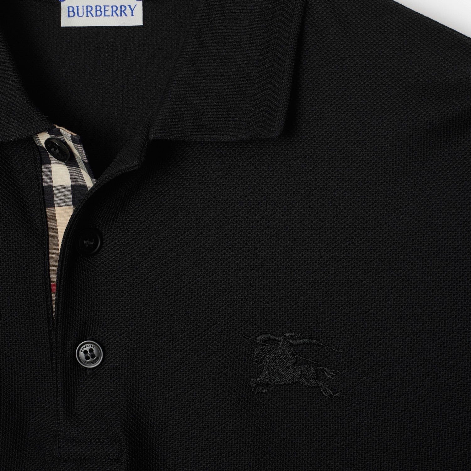 Cotton Polo Shirt - Black