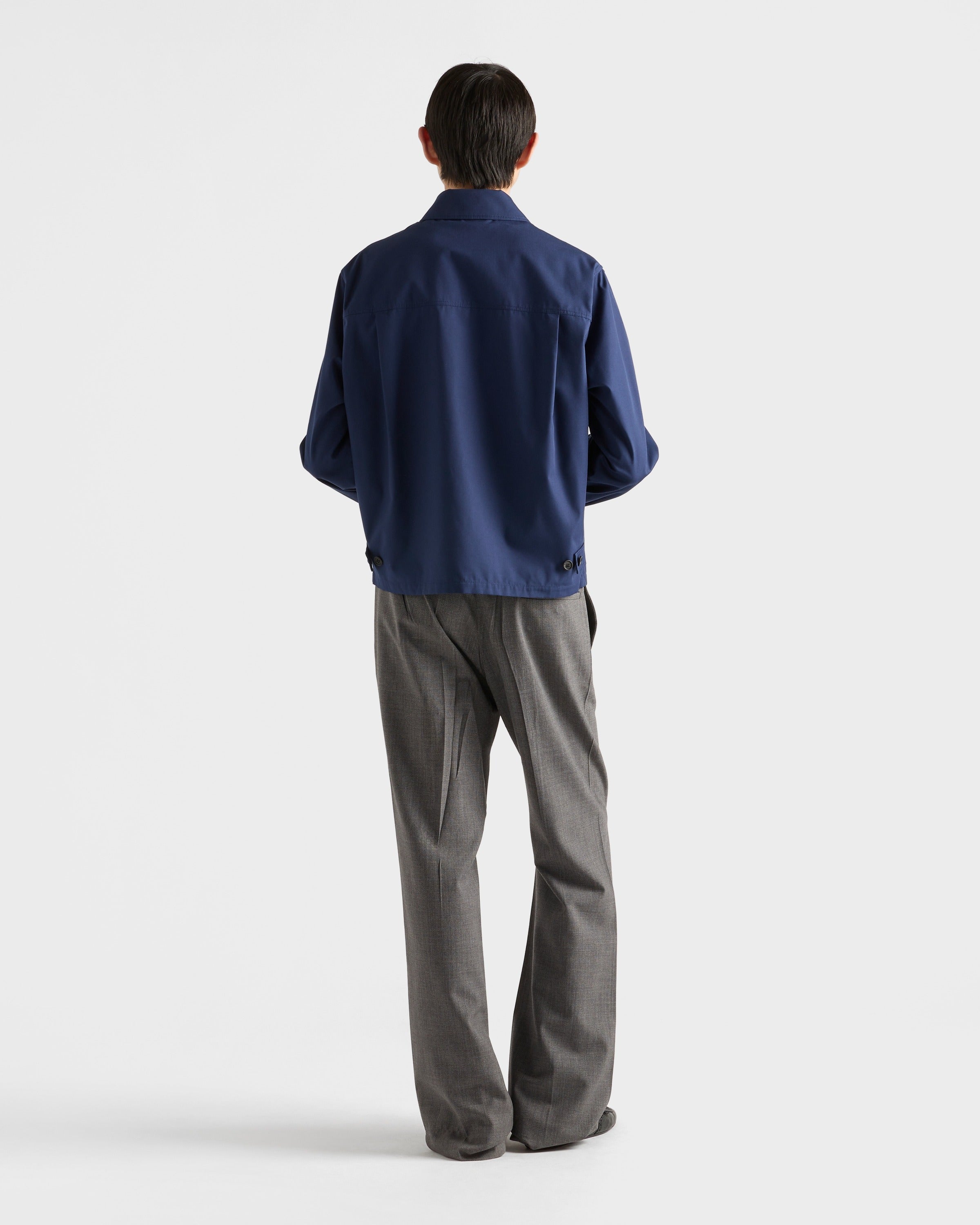 Cotton blend blouson jacket Baltic Blue