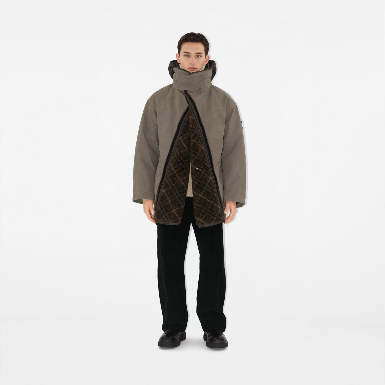 Detachable Warmer Cotton Parka - Mink