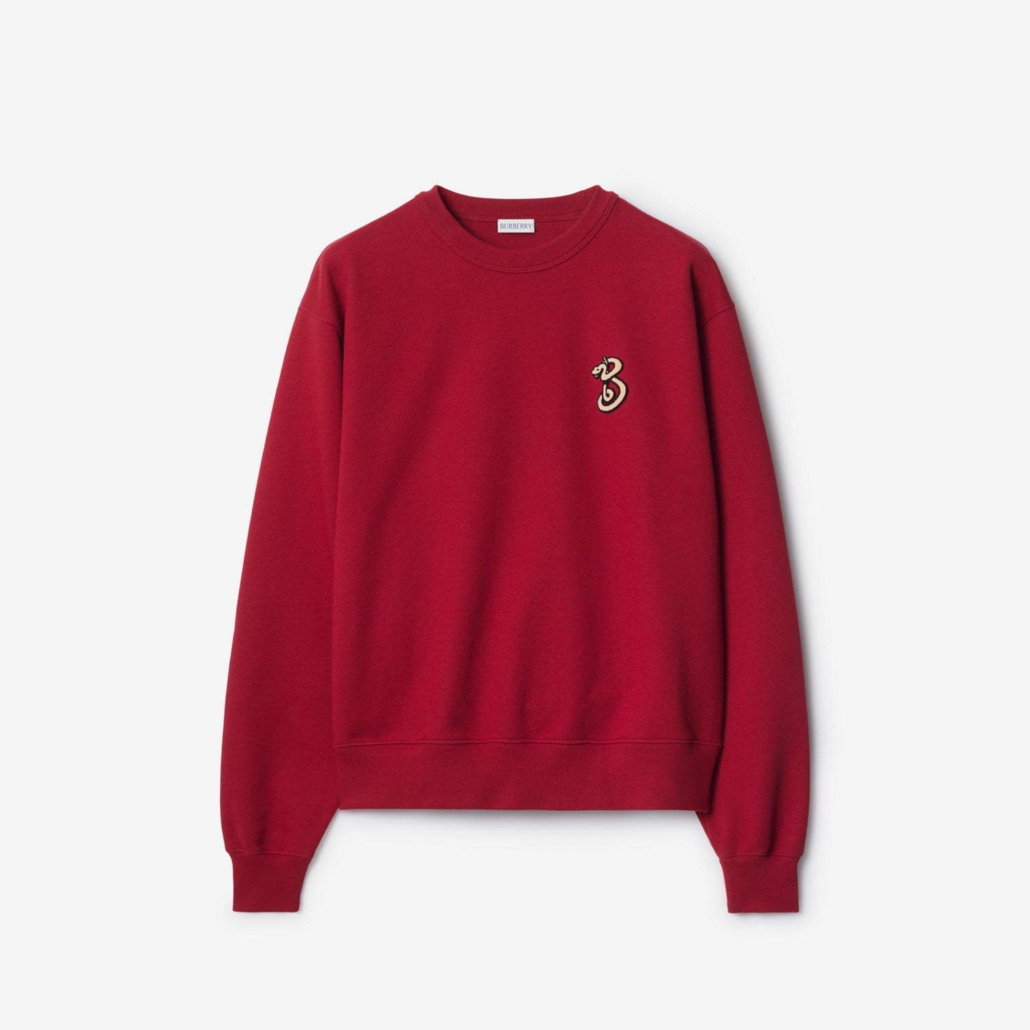 B Snake Cotton Sweatshirt - Geranium