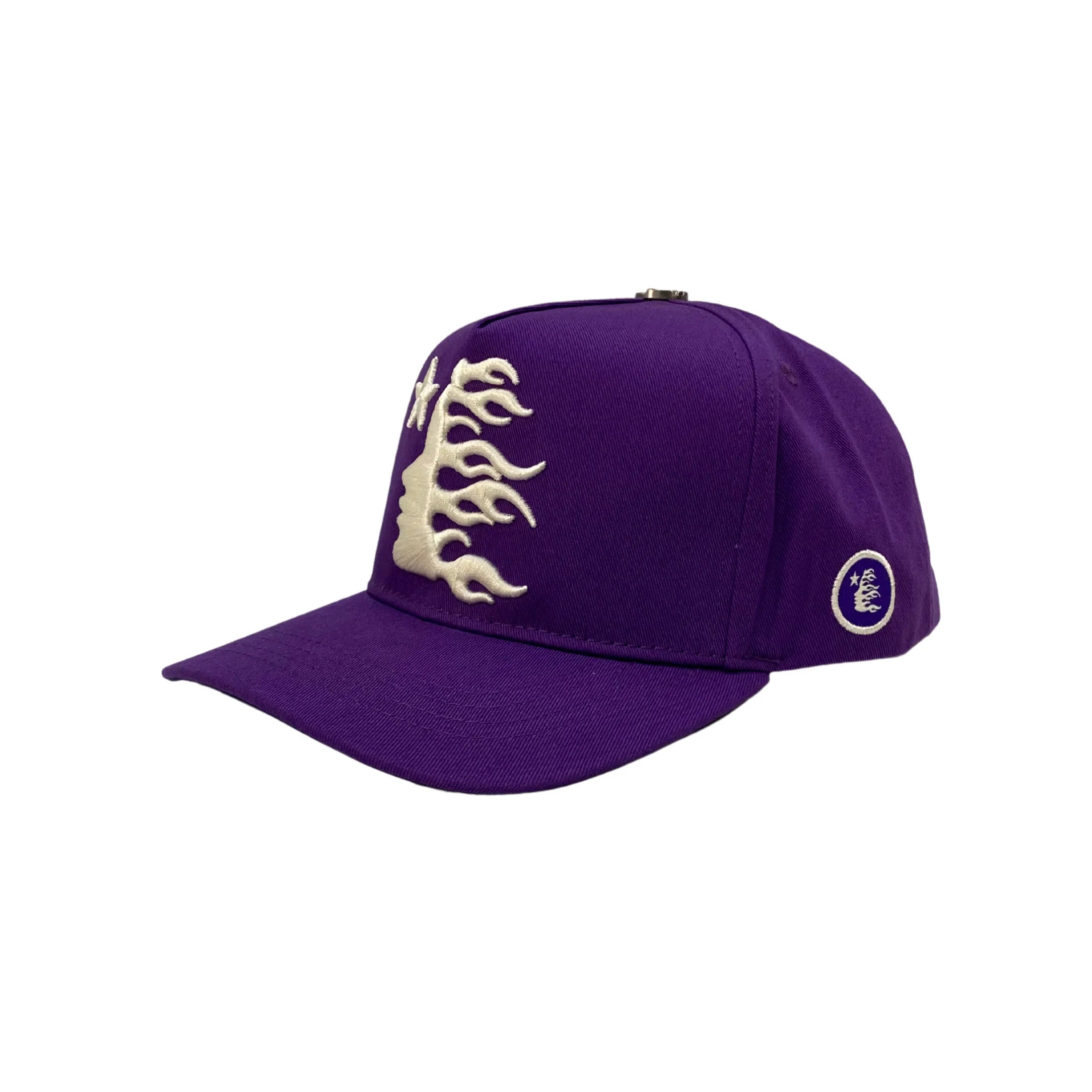 Hellstar Logo 6-Panel Snapback Hat Purple