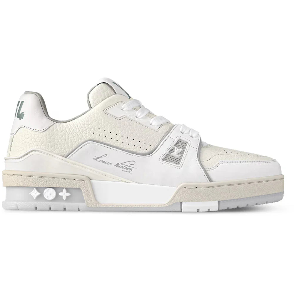 Louis Vuitton Trainer Cream White Grey Signature (Women's)