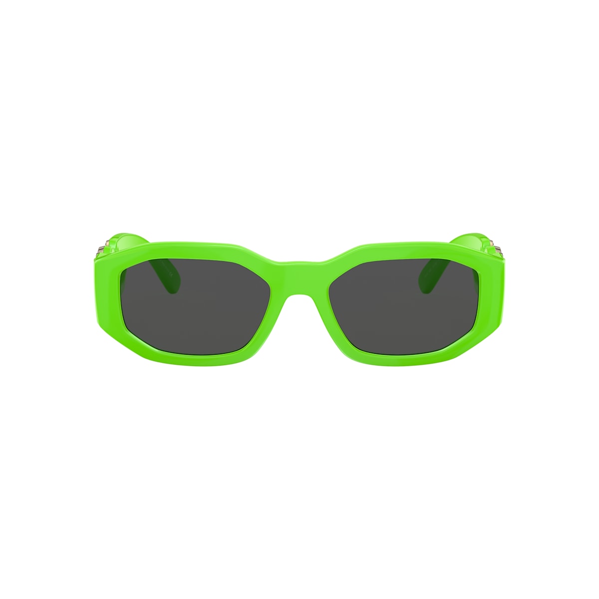 VERSACE VE4361 Biggie Green Fluo - Men Luxury Sunglasses, Dark Grey Lens