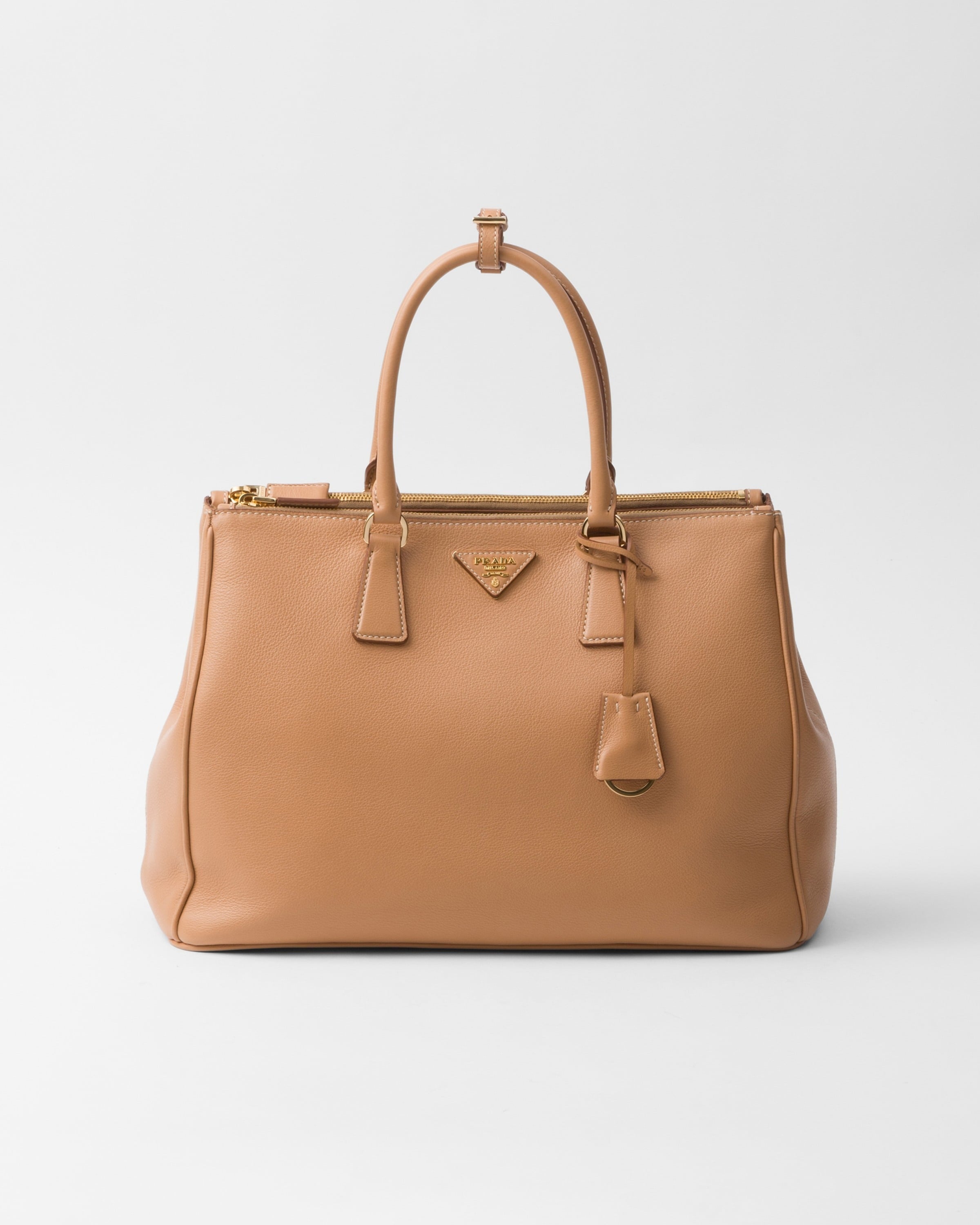 Large Prada Galleria leather bag Natural