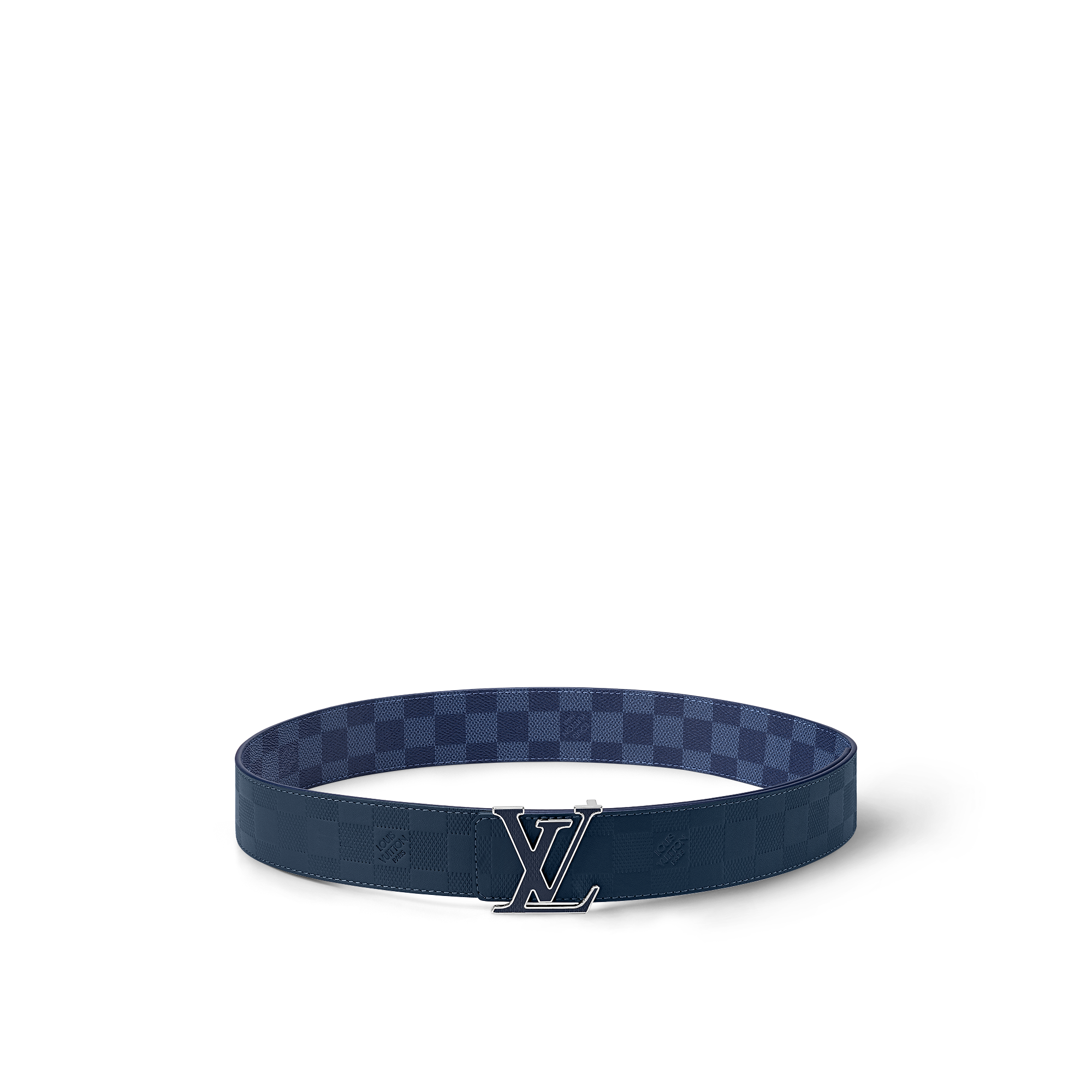 LV Initiales 40mm Reversible Belt SANS LIGNE ESTHETIQUE - Bleu