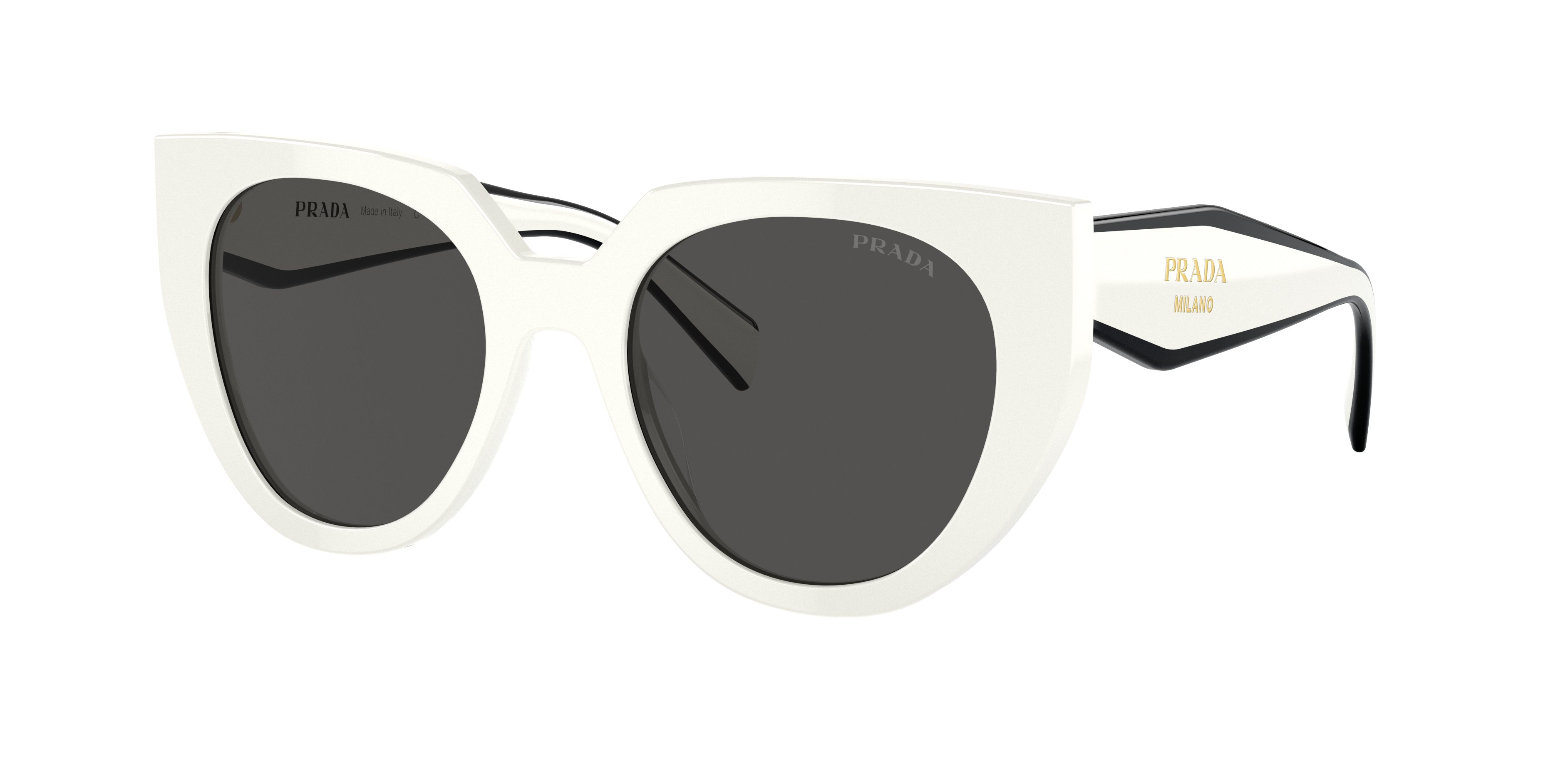 PRADA PR 14WS Talc - Women Luxury Sunglasses, Dark Grey Lens