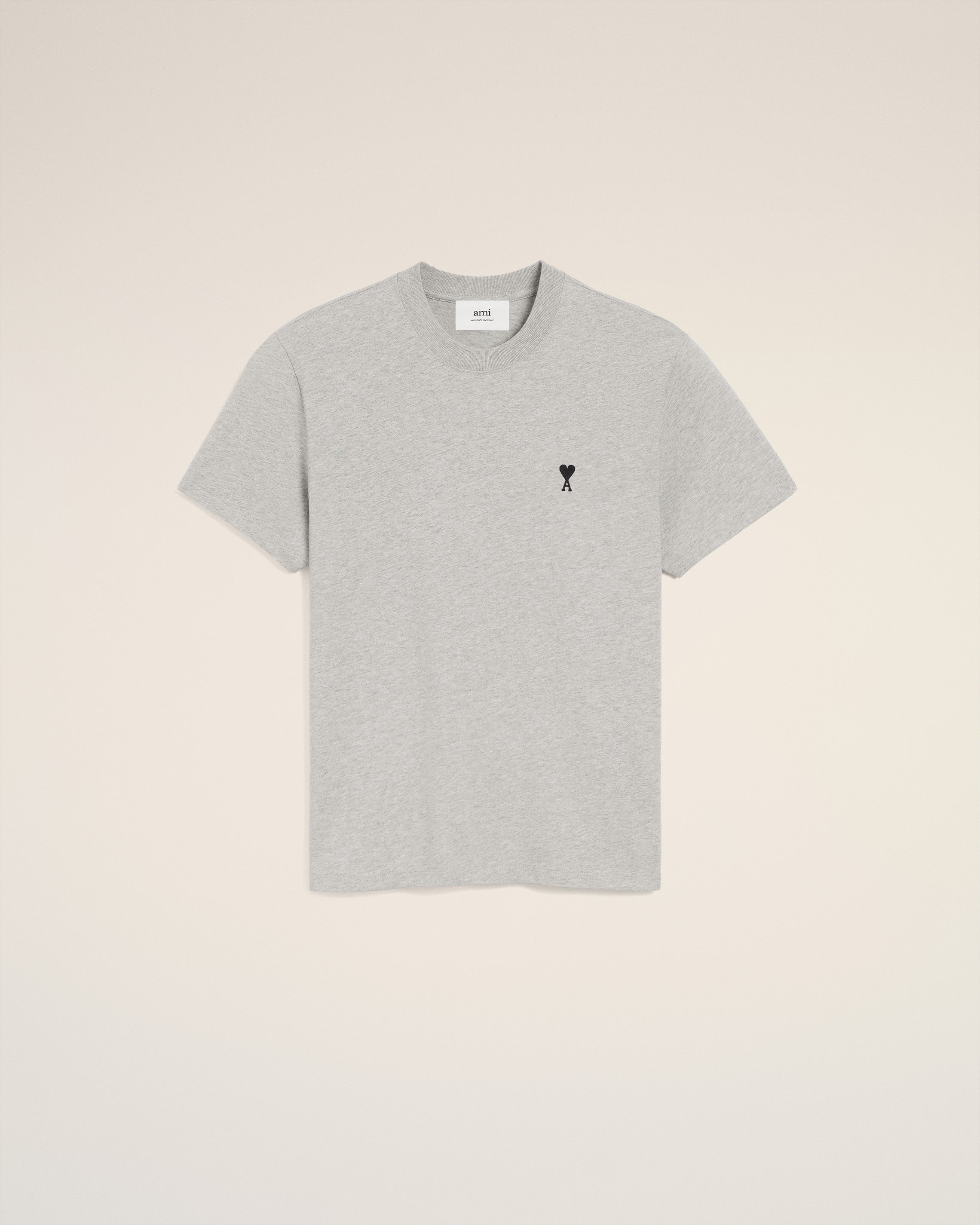 Grey Cotton Ami De Coeur T-shirt HEATHER ASH GREY