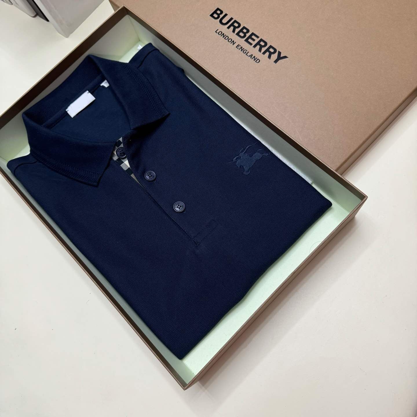 Cotton Polo Shirt - Navy