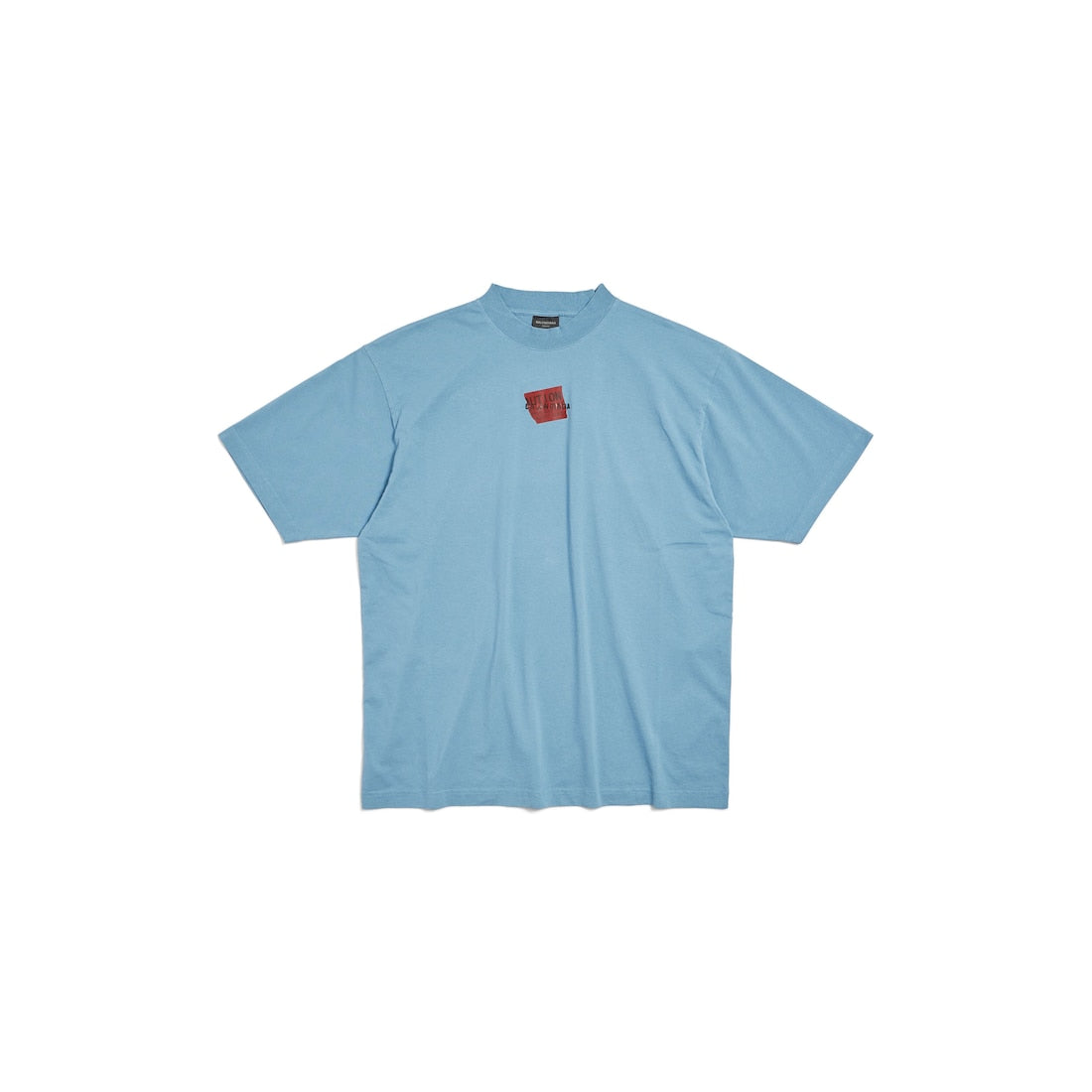 Men's Taped Balenciaga Back T-shirt Medium Fit in Grey Blue Taped