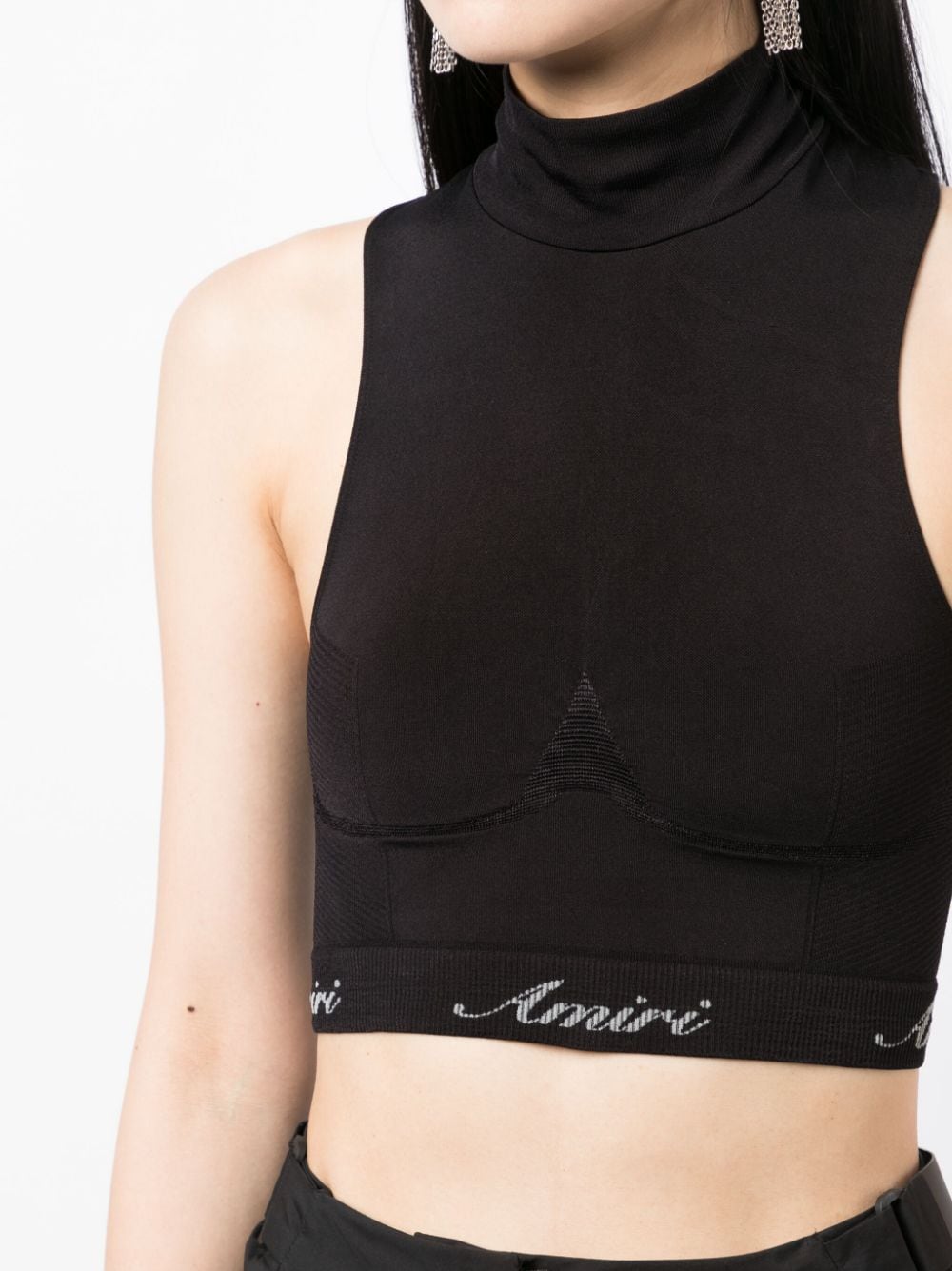 Logo-underband cropped top