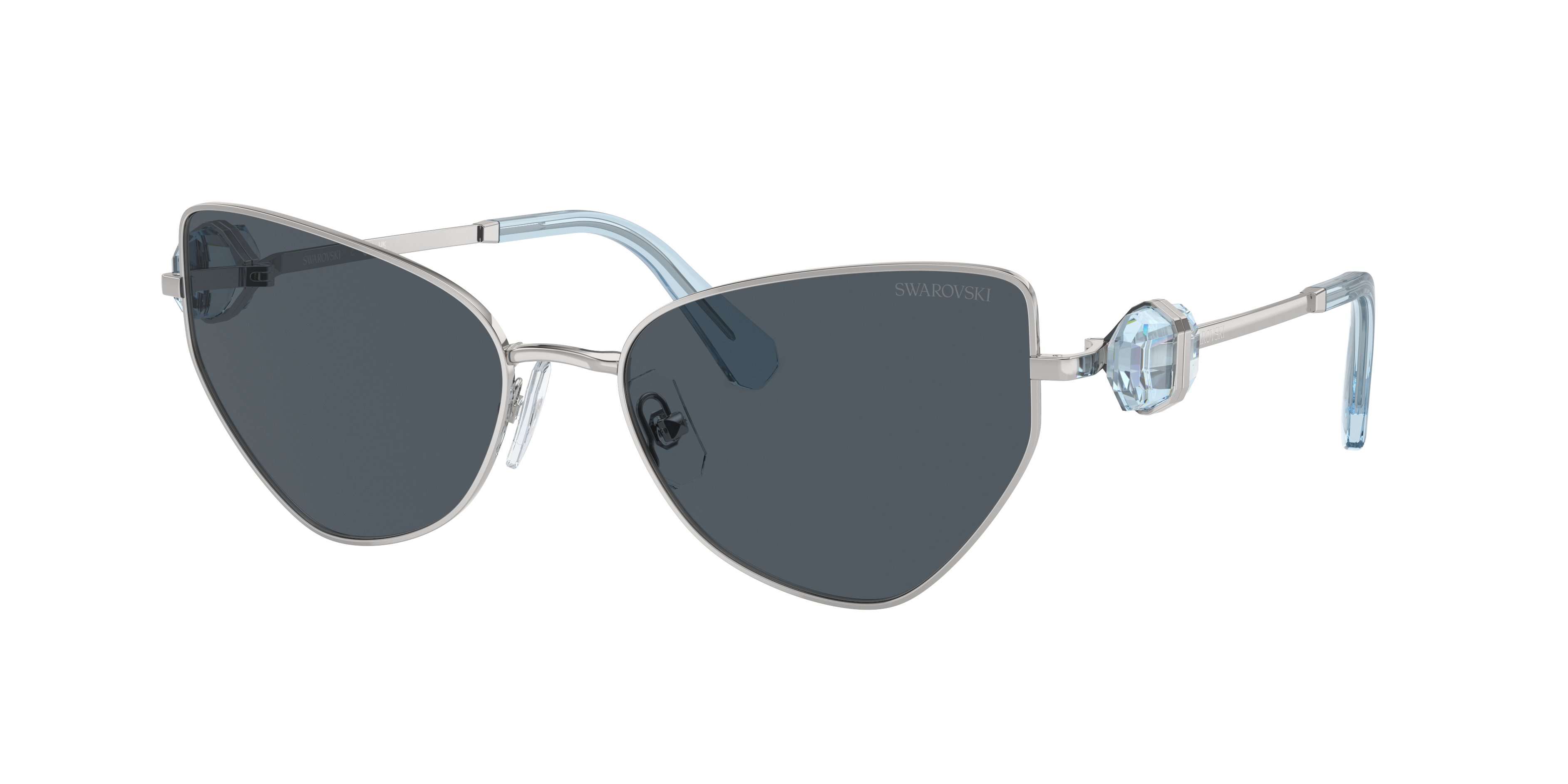 SWAROVSKI SK7003 Silver - Women Sunglasses, Dark Grey Lens