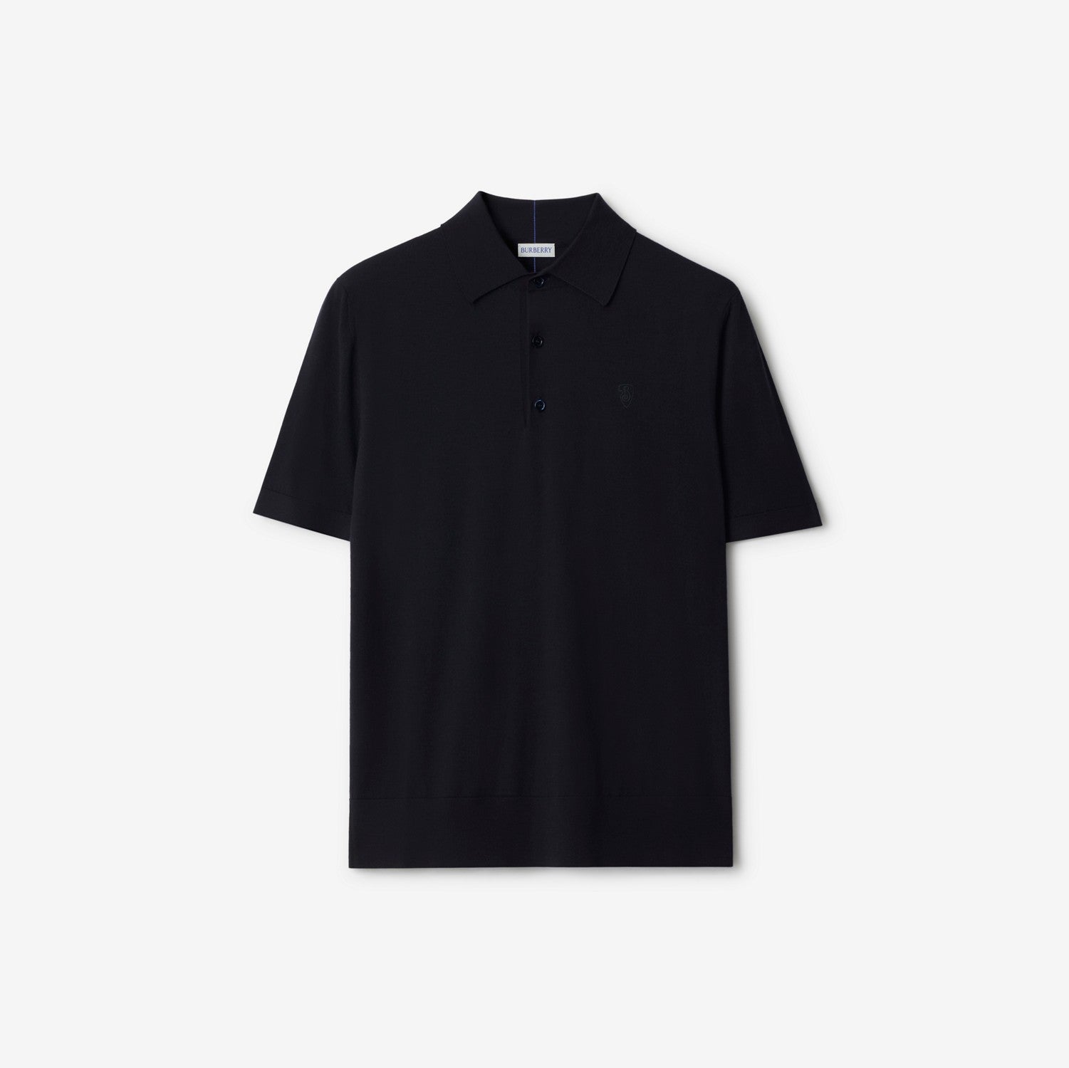 Wool Polo Shirt - Navy