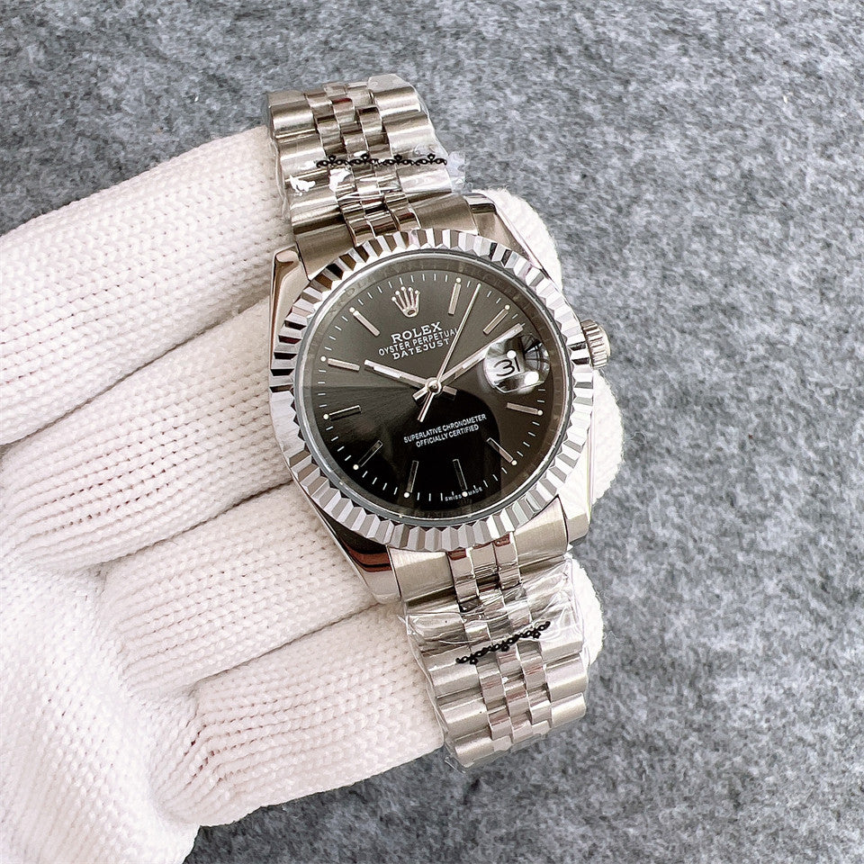 Rolex Datejust 36mm Black Dial Silver