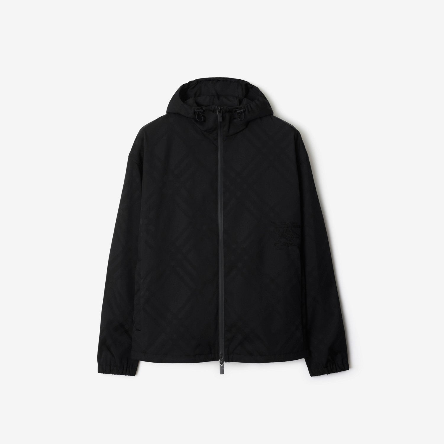 Check Nylon Jacket - Black